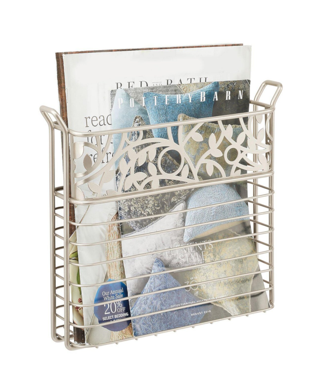 Metal Wall Mount Magazine, Book Holder, Compact Rack MDesign