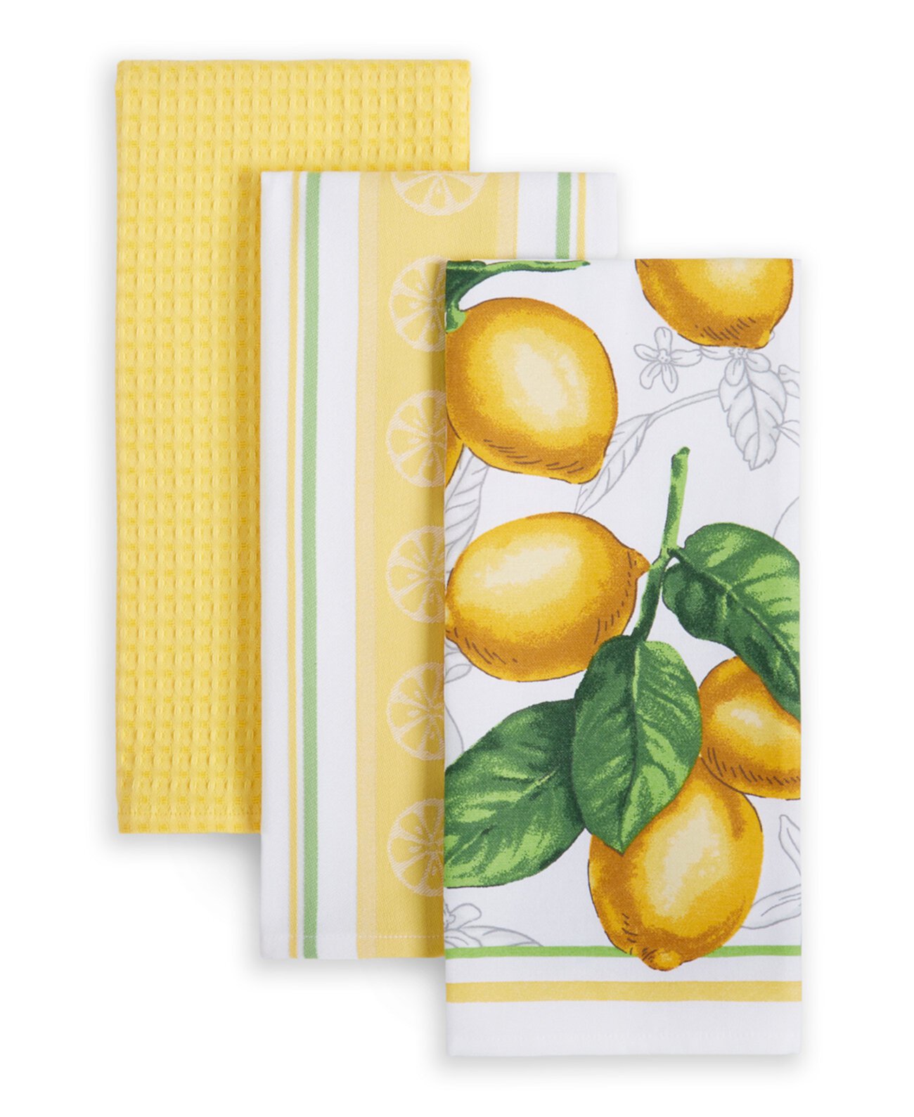 Набор из 3 безворсовых полотенец «Lots of Lemons», 18 x 28 дюймов Martha Stewart