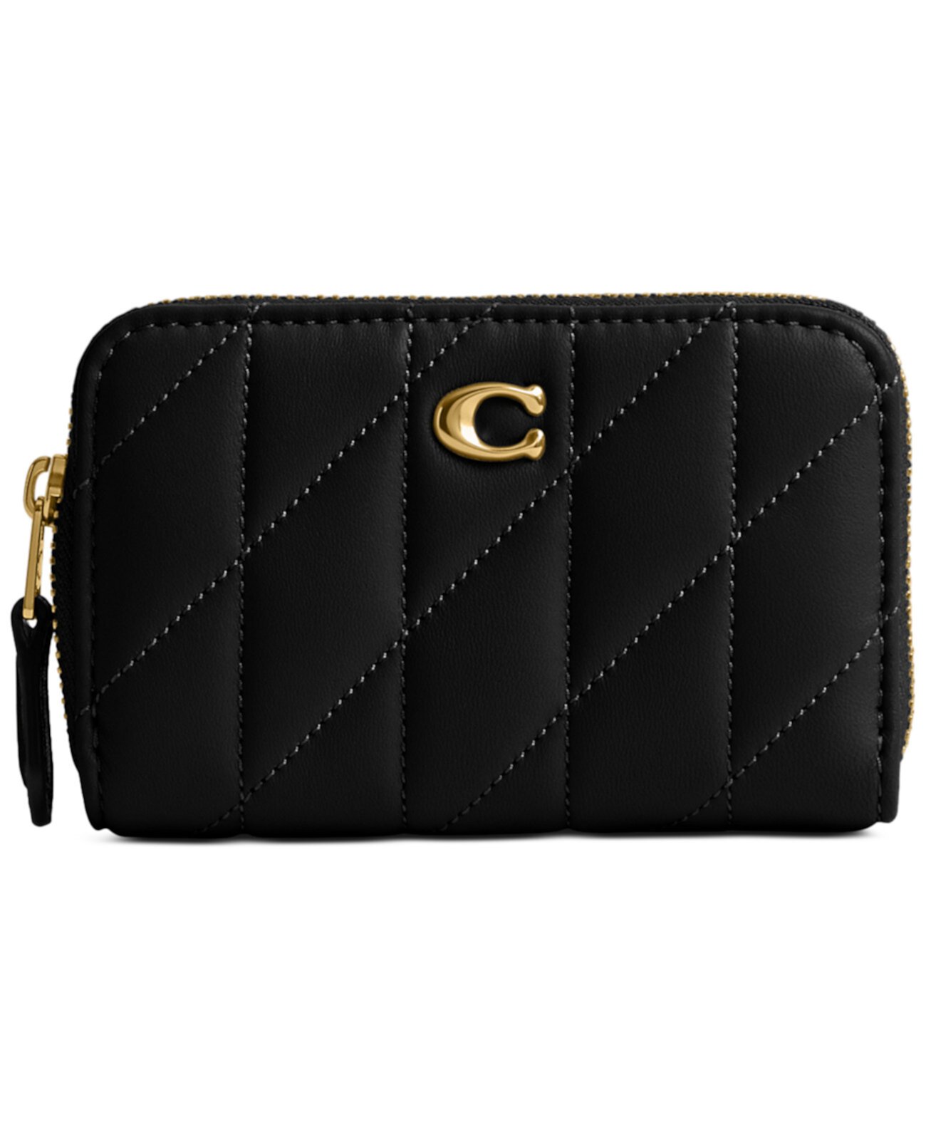 Бумажник COACH Quilted Pillow Leather Small Zip Around Card Case COACH