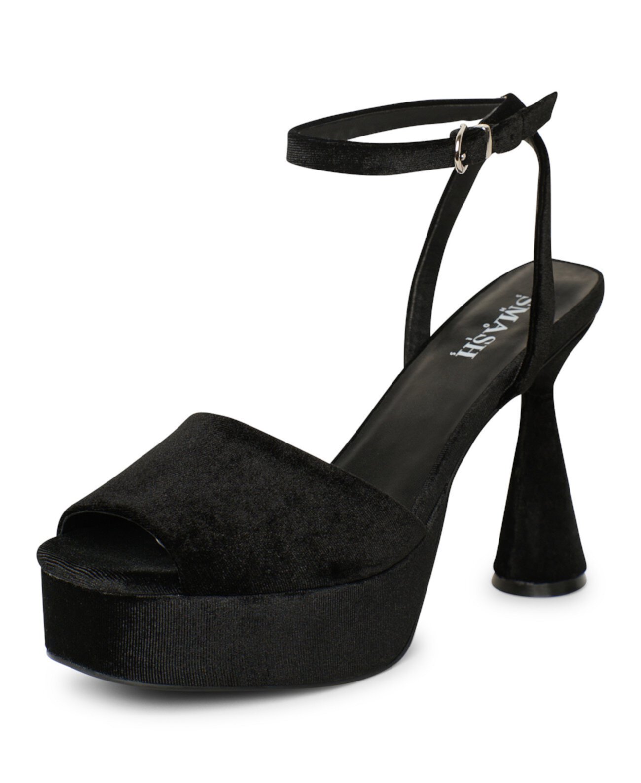 Женские модельные сандалии Flora на архитектурном каблуке с открытым носком и платформе — увеличенные размеры 10–14 SMASH Shoes