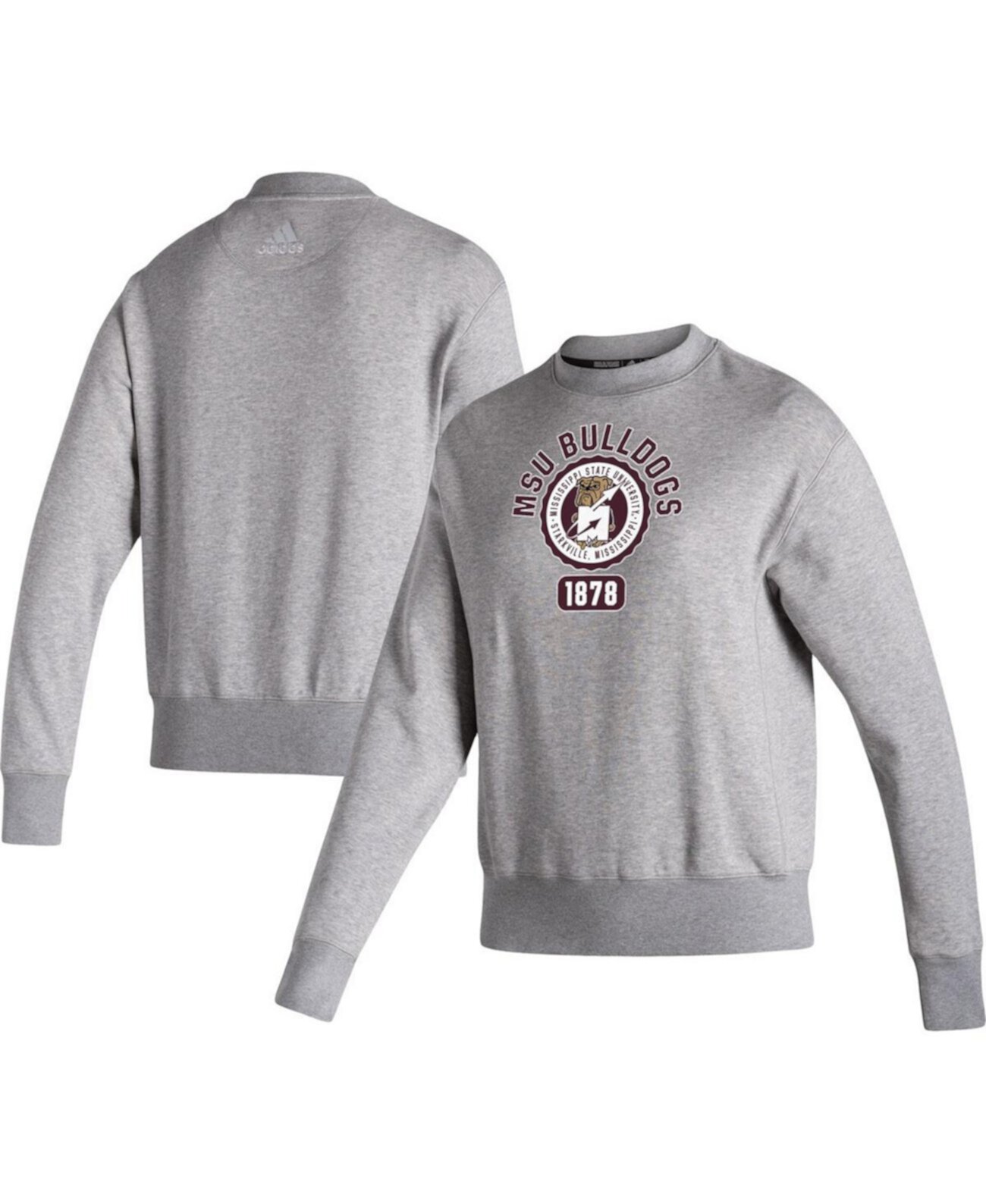 Женский Пуловер Adidas Vintage-Like Circle Mississippi State Bulldogs Adidas