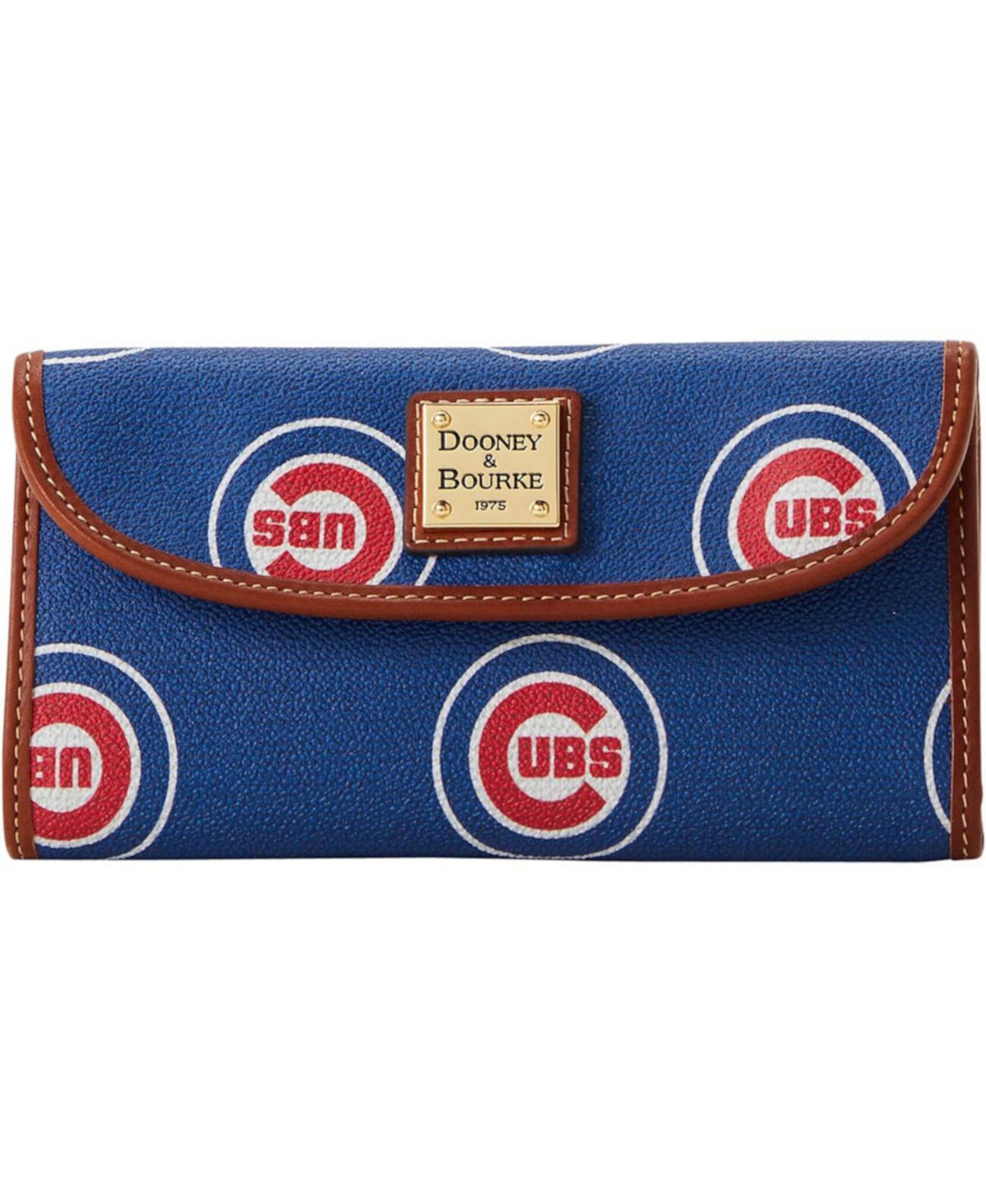 Женский клатч с монограммой и логотипом клуба Chicago Cubs, 8 карманов для карточек Dooney & Bourke