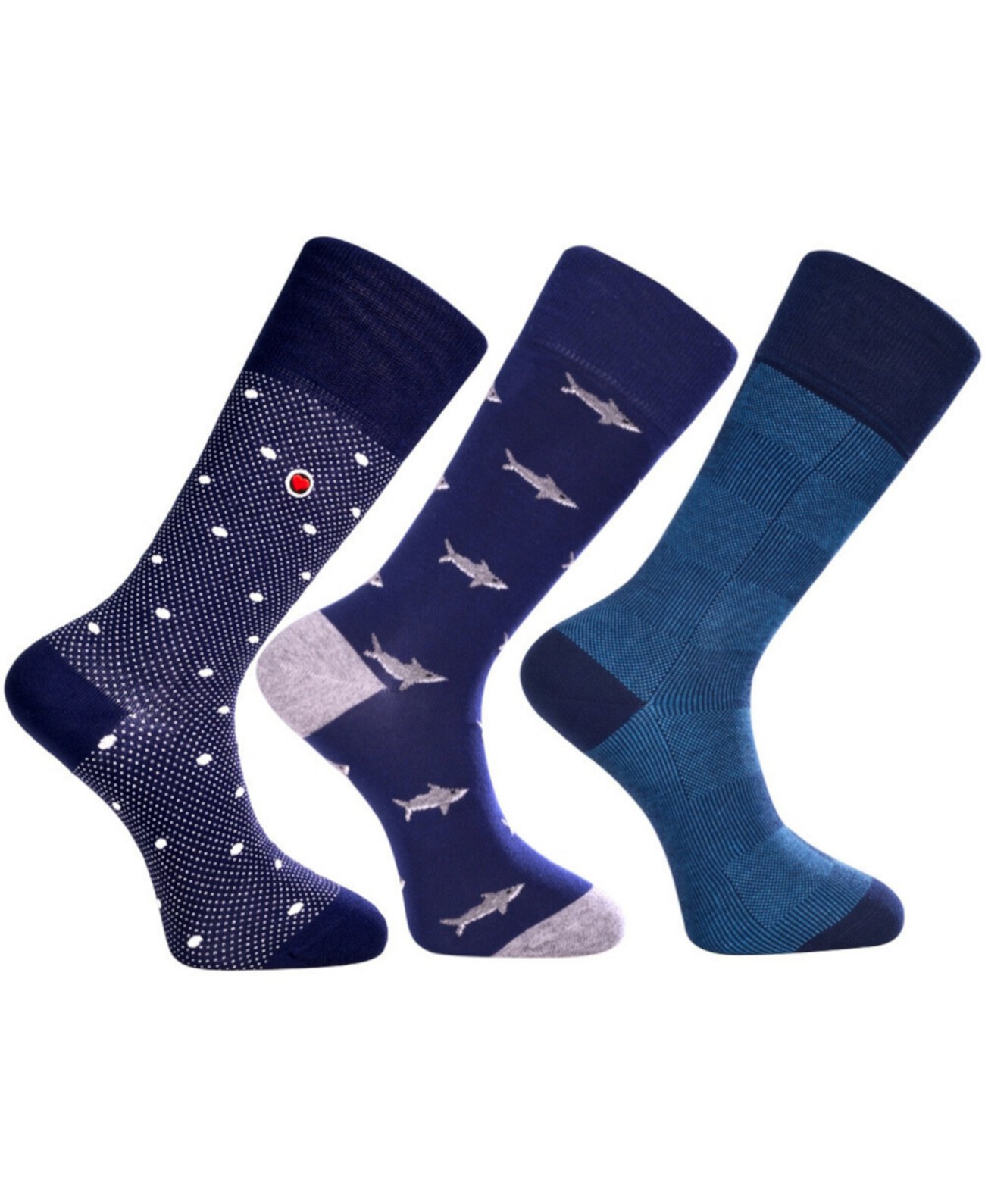 Мужские роскошные классические носки до середины икры с бесшовным дизайном носка Atlantic Bundle, 3 шт. Love Sock Company