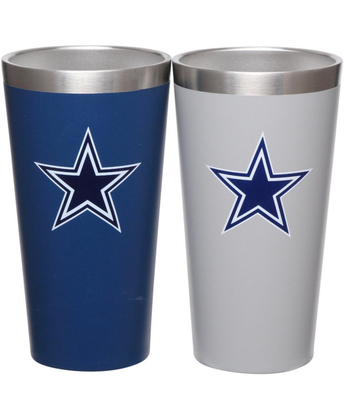 Набор из 2 стаканов Dallas Cowboys Team Color, 16 унций, пинта Memory Company