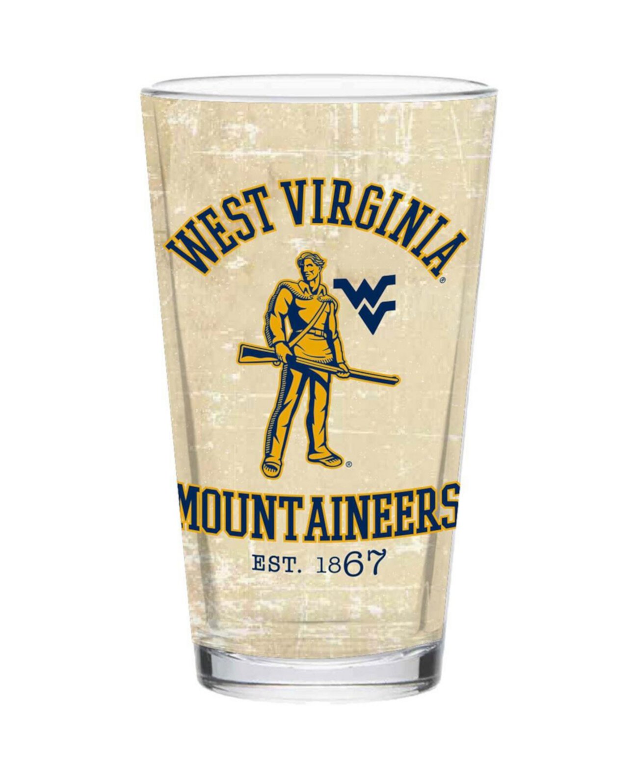 Бокал в стиле ретро West Virginia Mountaineers 16 унций Indigo Falls