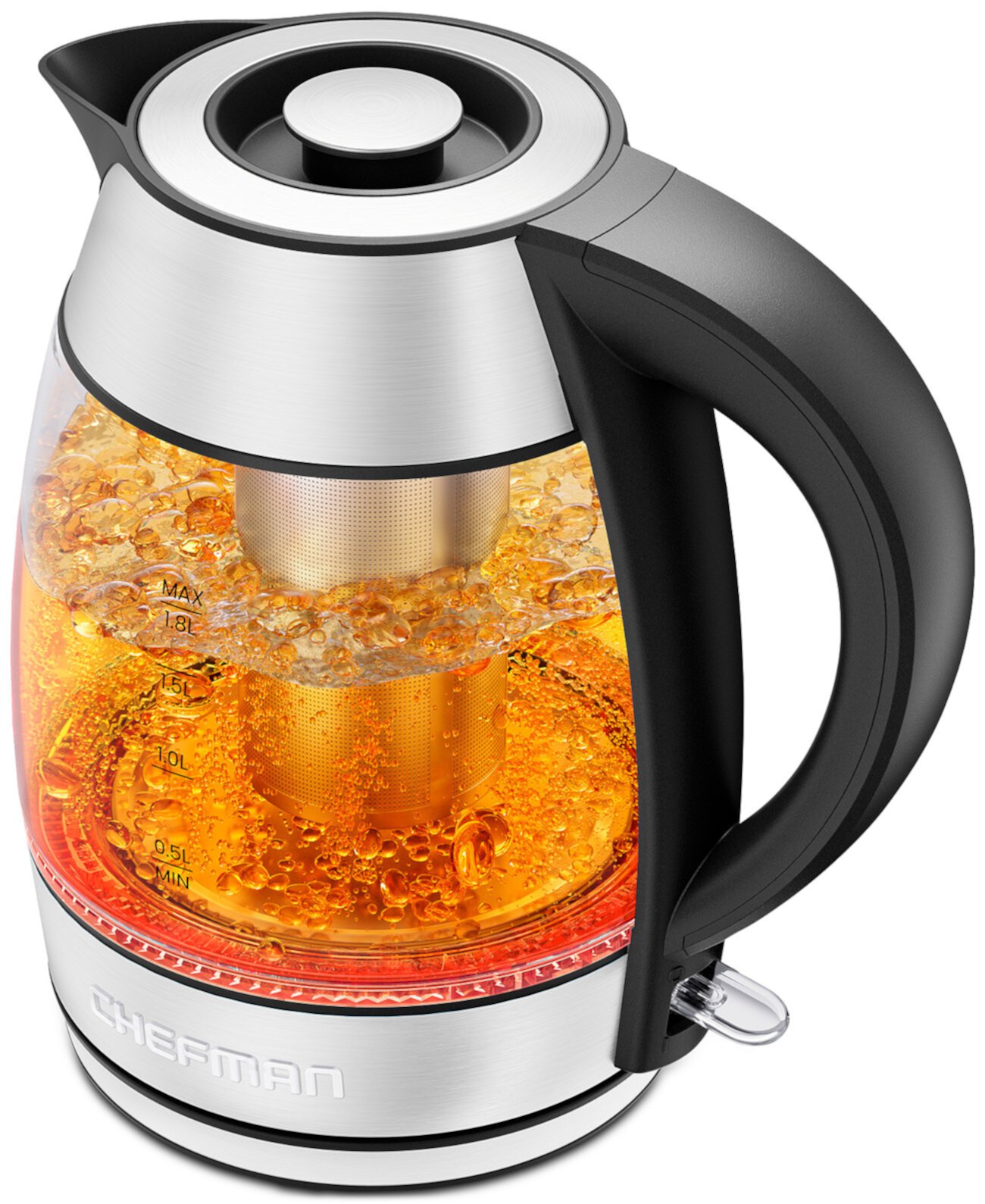 1.8L Stay Hot Electric Kettle with Tea Infuser CHEFMAN