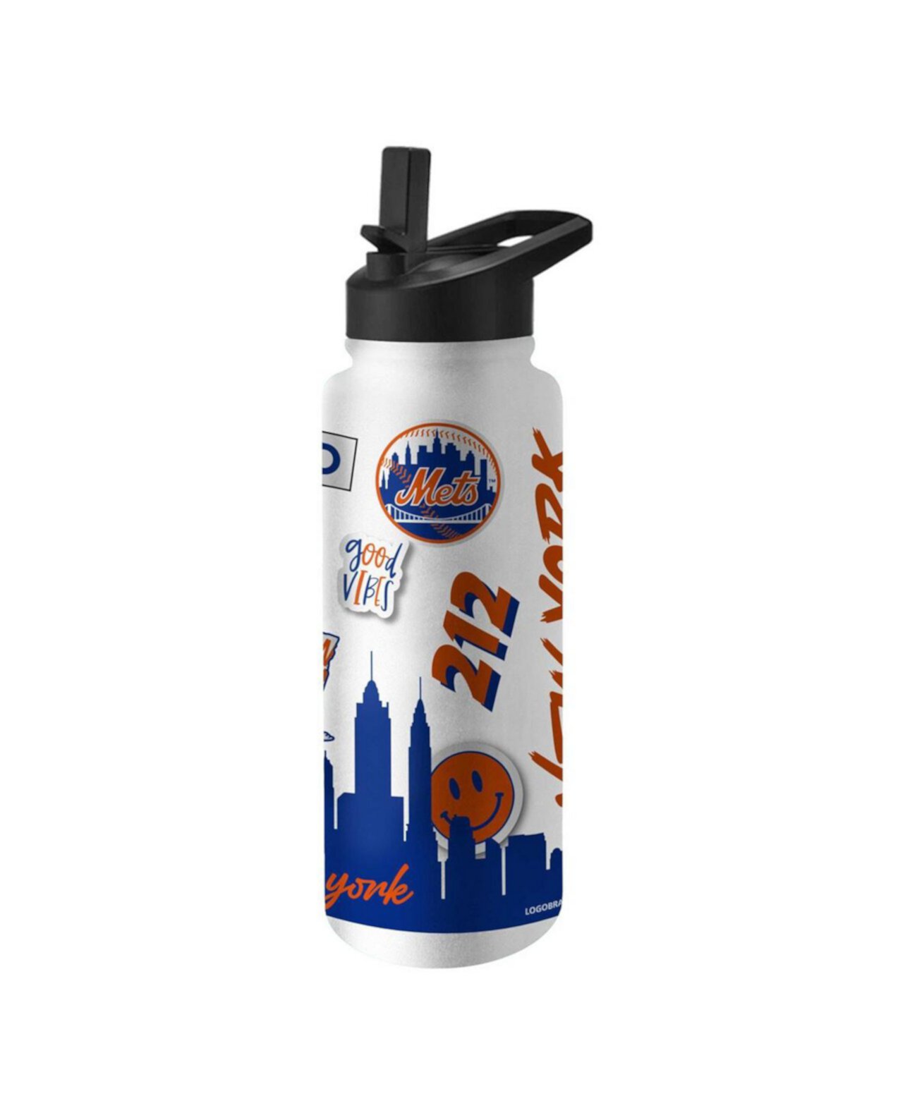 Бутылка для закалки New York Mets на 34 унции Logo Brand