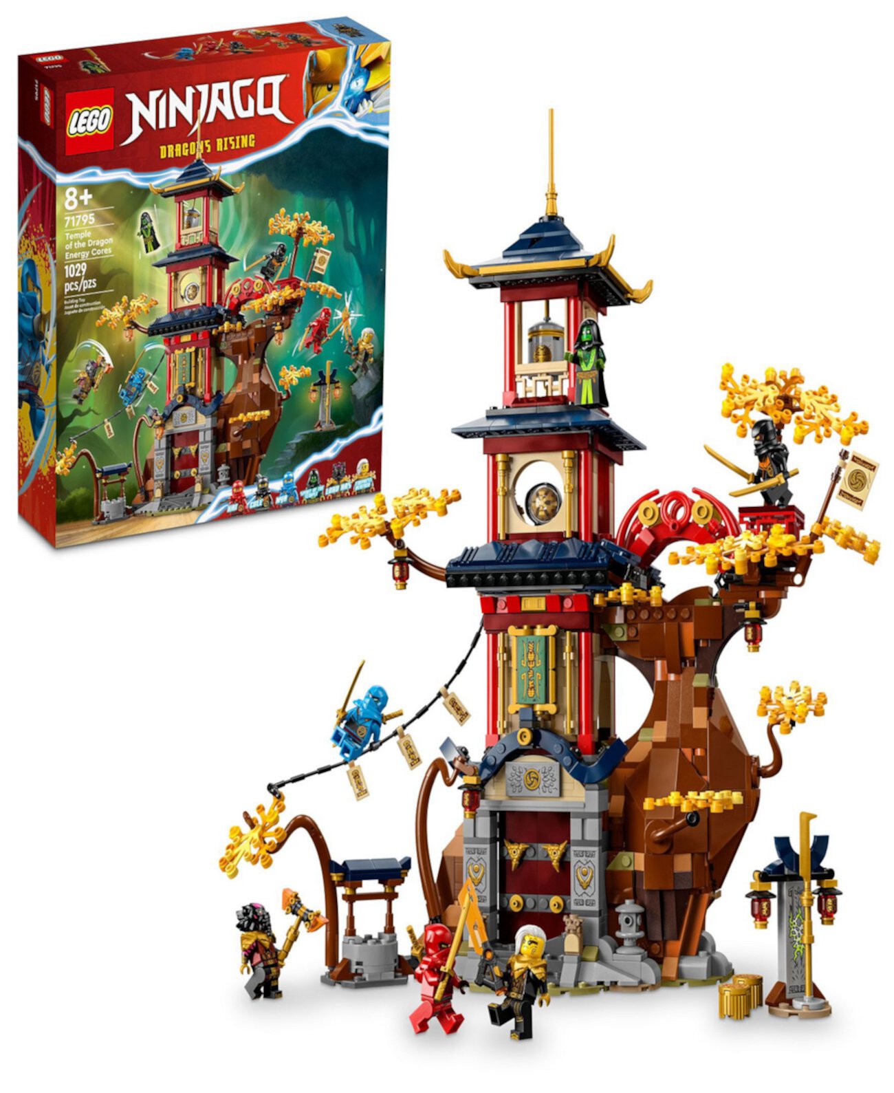 NINJAGO 71795 Храм Драконовых Энергетических Ядер Игровой Набор с Минифигурками Lego