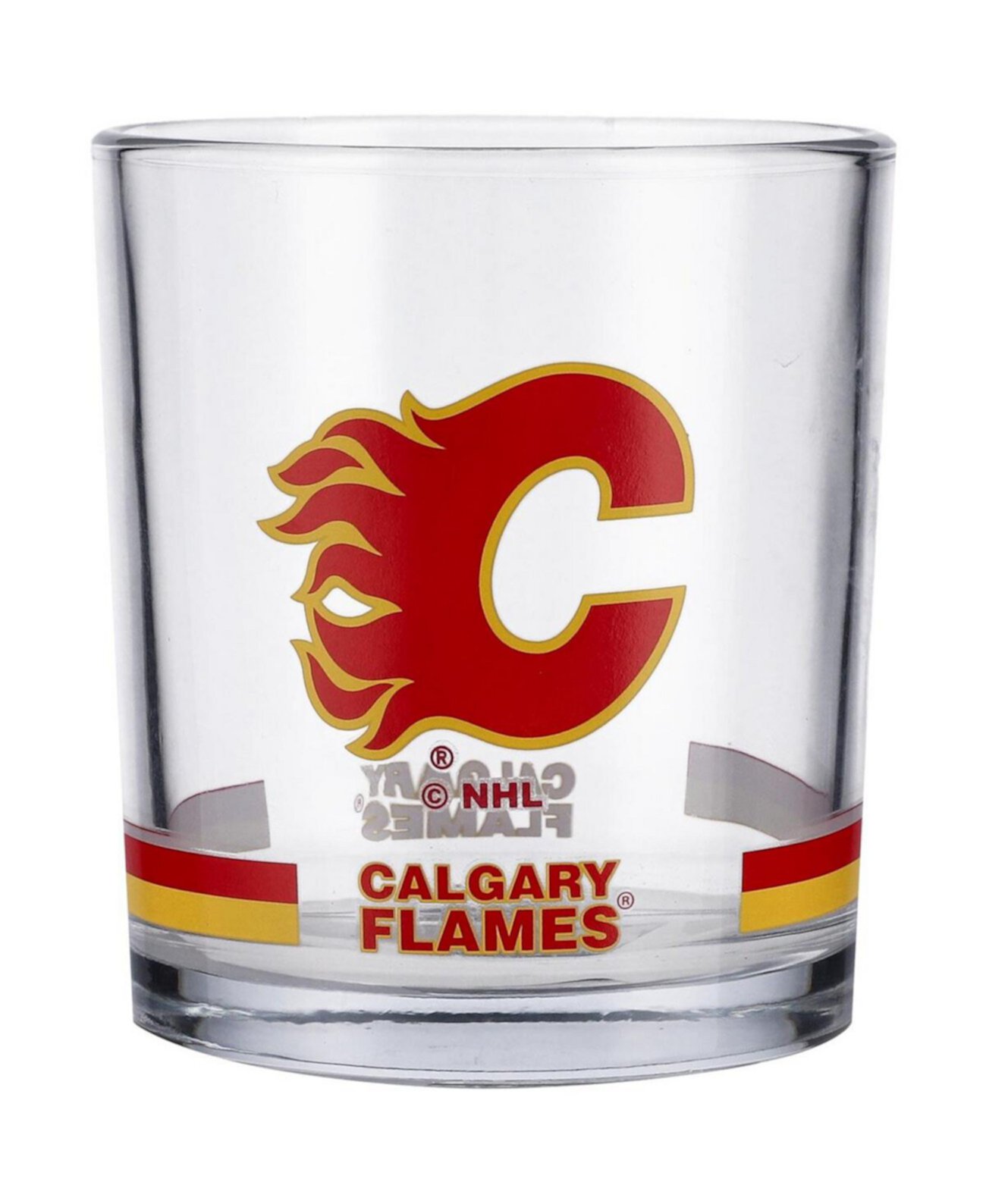 Стакан Calgary Flames 10 унций с полосками Rocks Memory Company