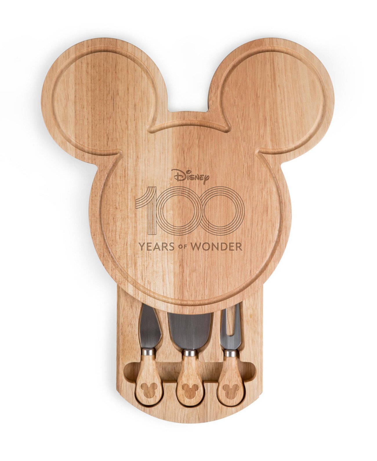 Доска для мясных закусок Disney 100 с Микки Маусом и набором ножей для сыра TOSCANA