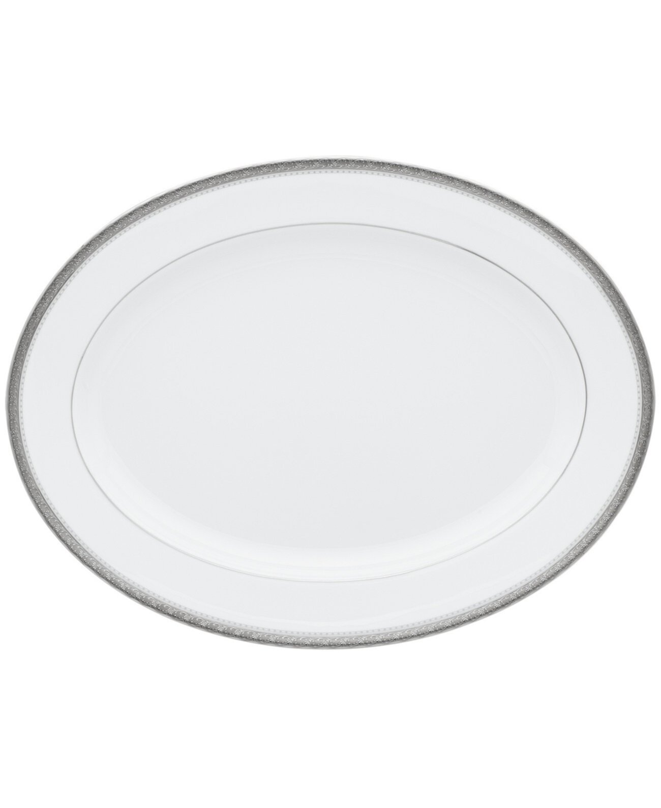 Charlotta Platinum Oval Platter, 14" Noritake