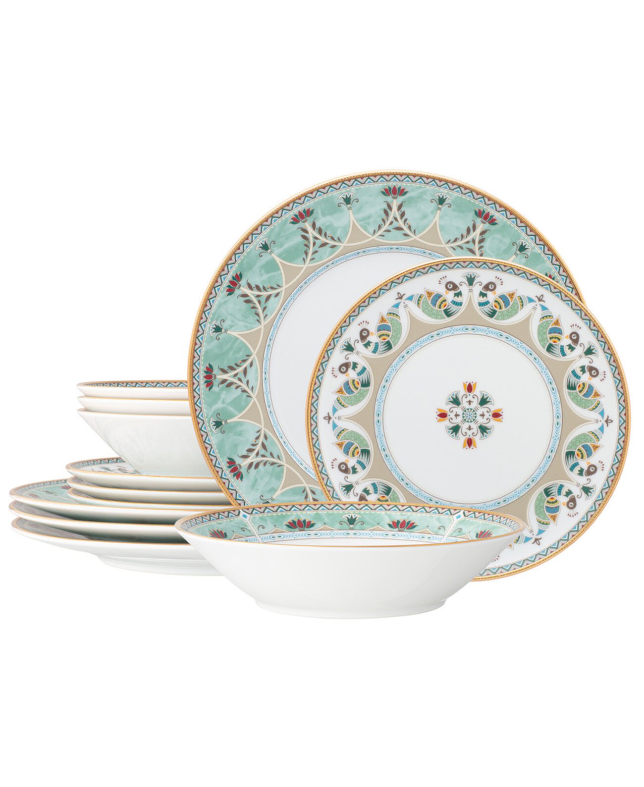 Набор из 12 предметов Serene Garden, сервиз на 4 персоны Noritake