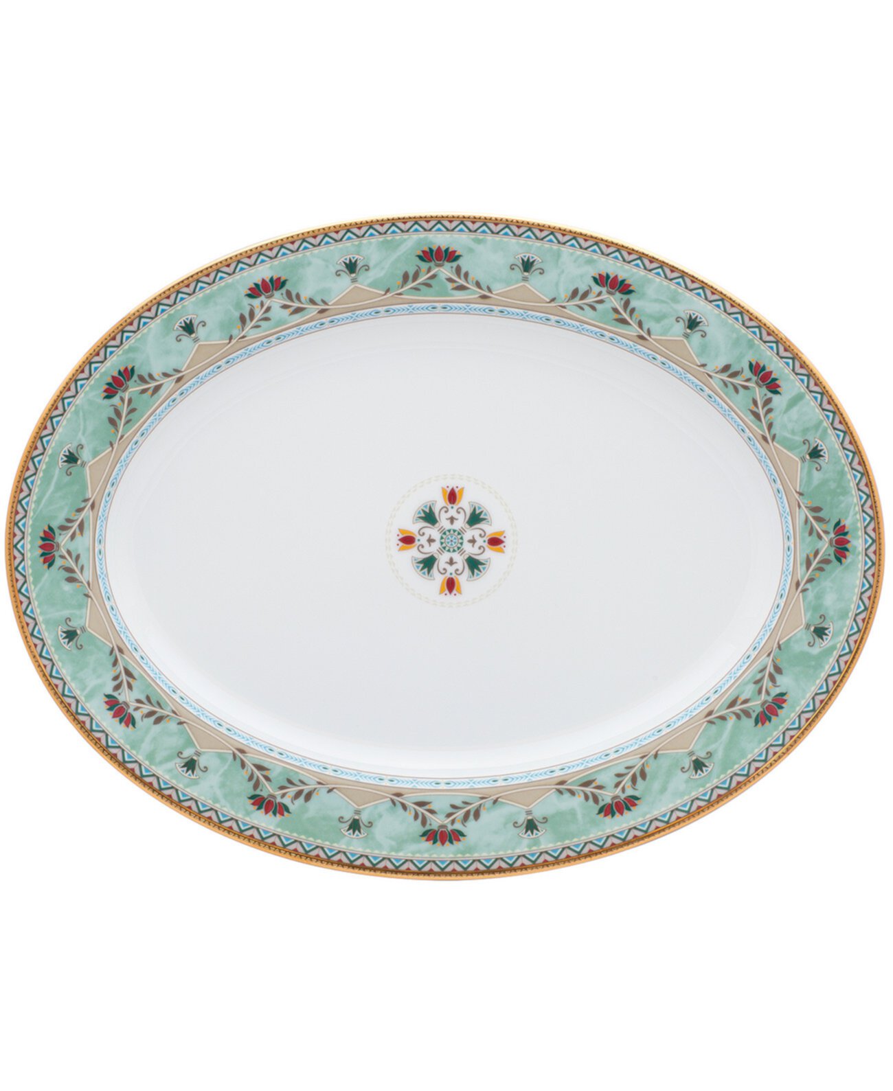 Овальное блюдо Serene Garden, 14 дюймов. Noritake