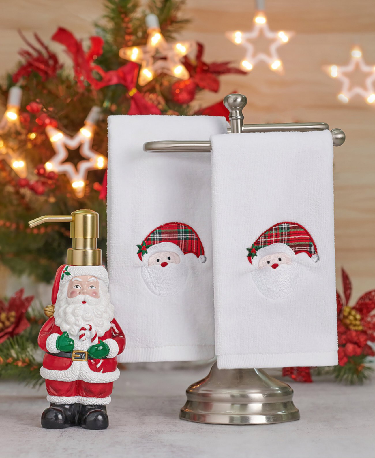 Santa 3-Pc. Towel and Pump Set Mistletoe Farms