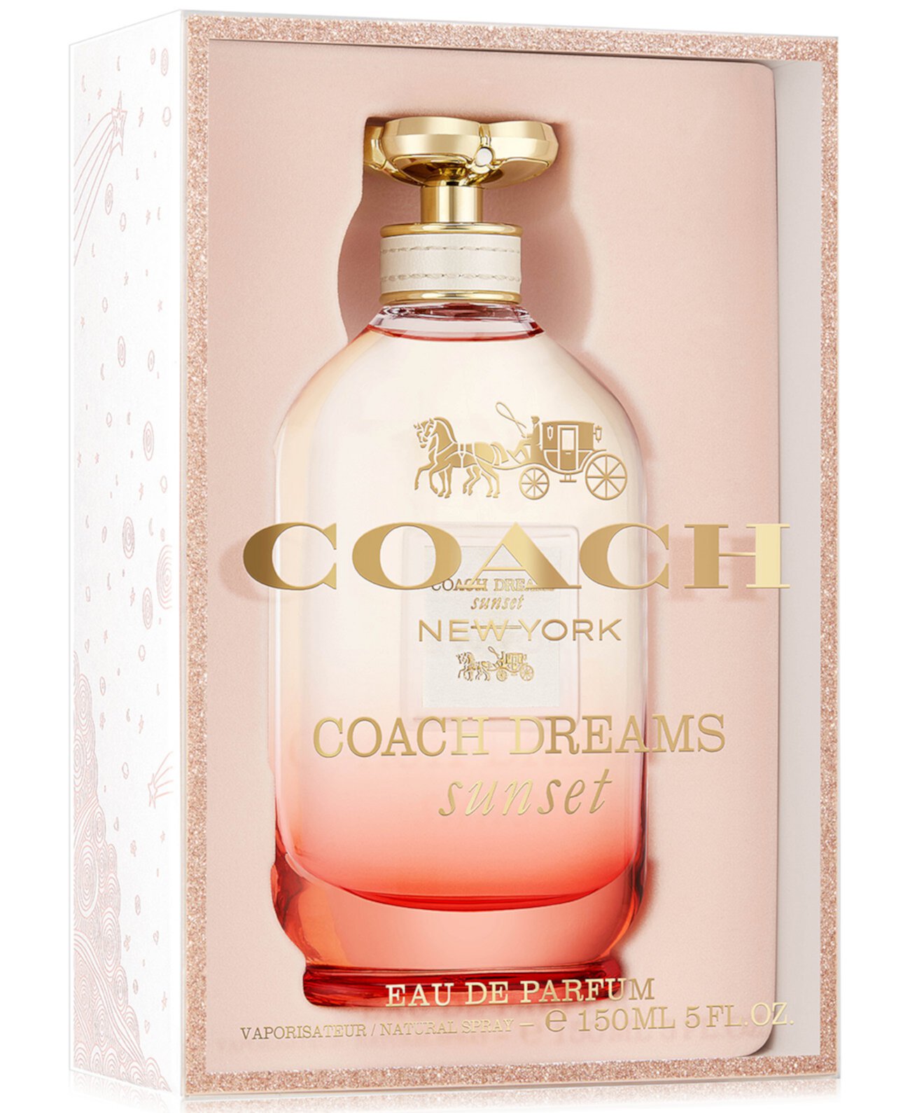 Eau de Parfum Dreams Sunset, 150 мл, с освежающей грушей, жасмином и нежной тонка для романтического настроения Coach