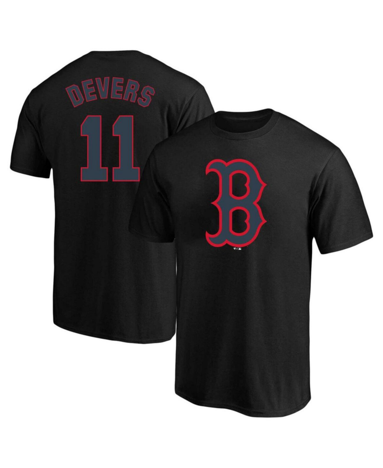 Мужская черная мужская футболка Rafael Devers Boston Red Sox Big and Tall с именем и номером Profile