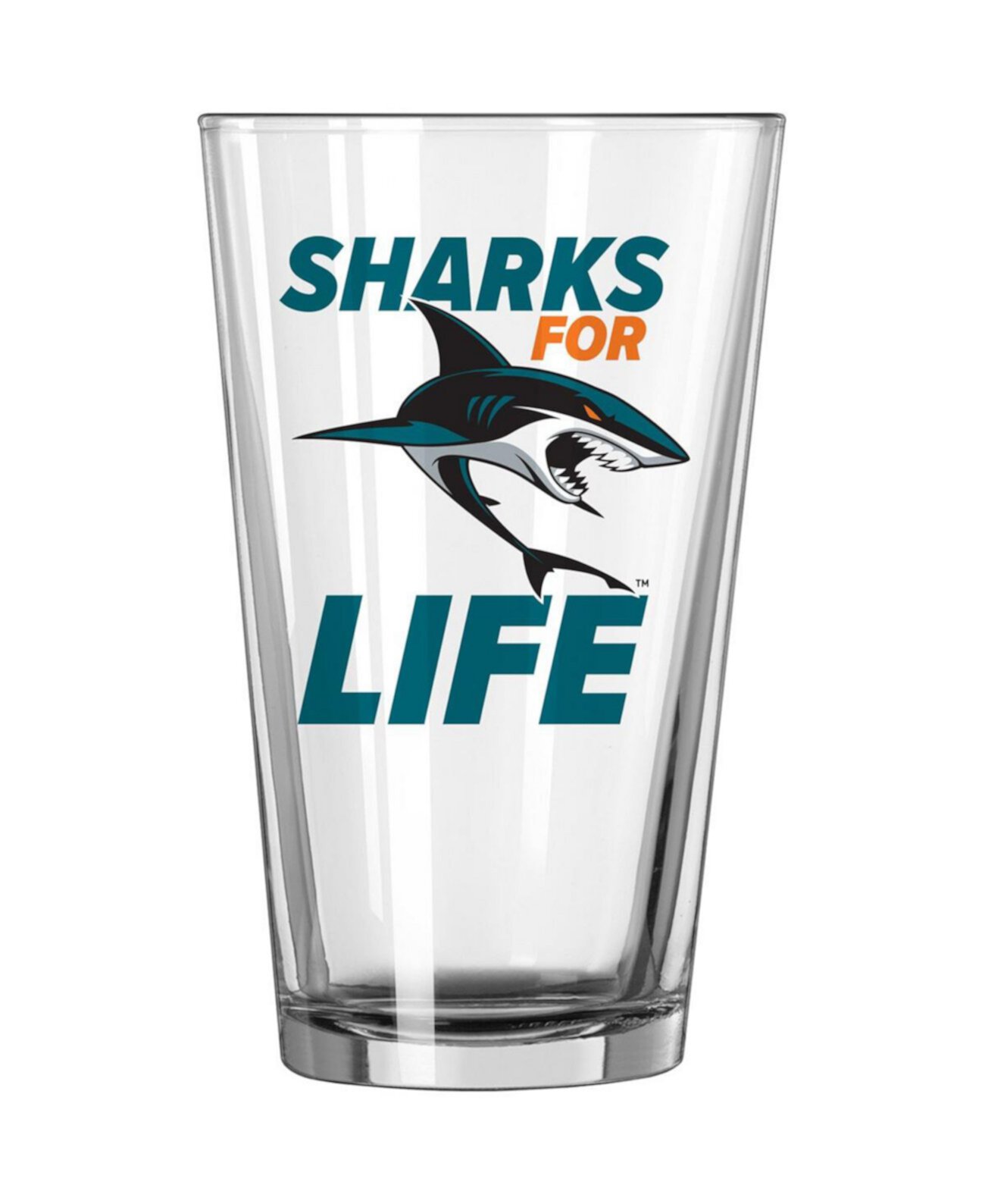 Стакан с надписью команды San Jose Sharks, 16 унций, пинта Logo Brand