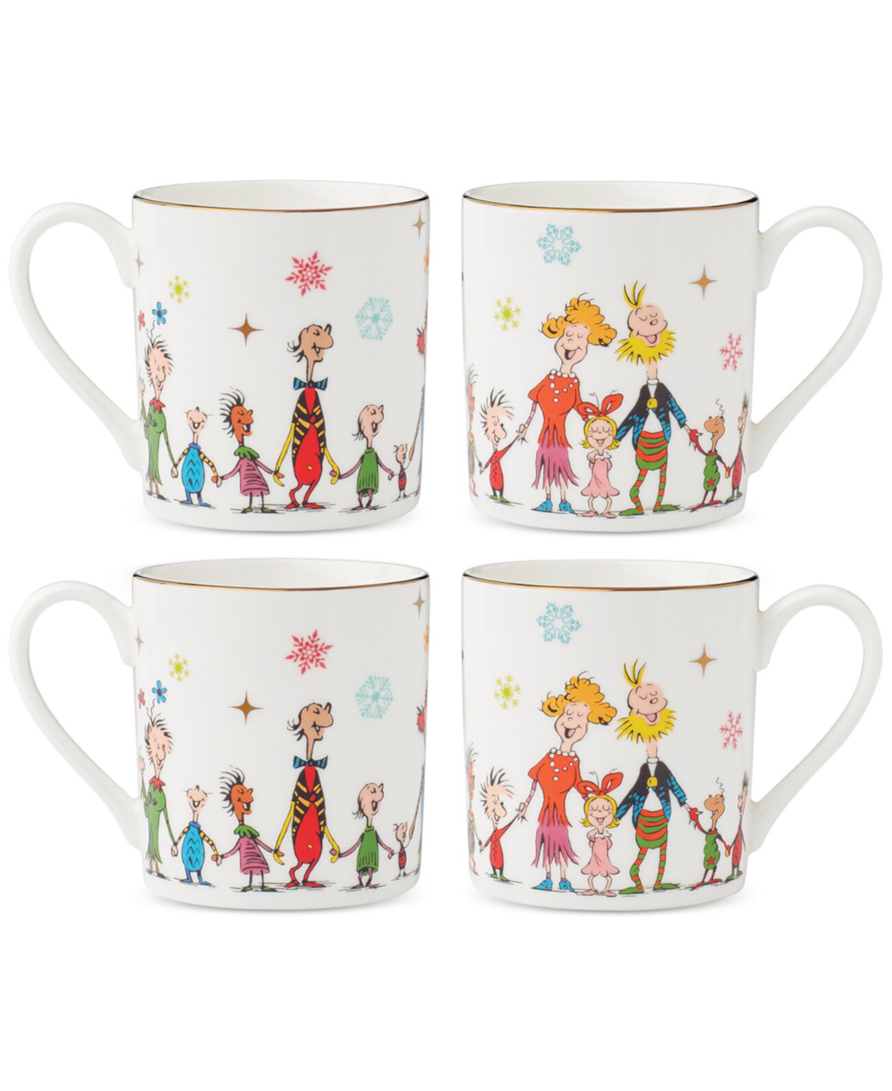 Фарфоровые кружки Merry Grinchmas, набор из 4 шт. Lenox