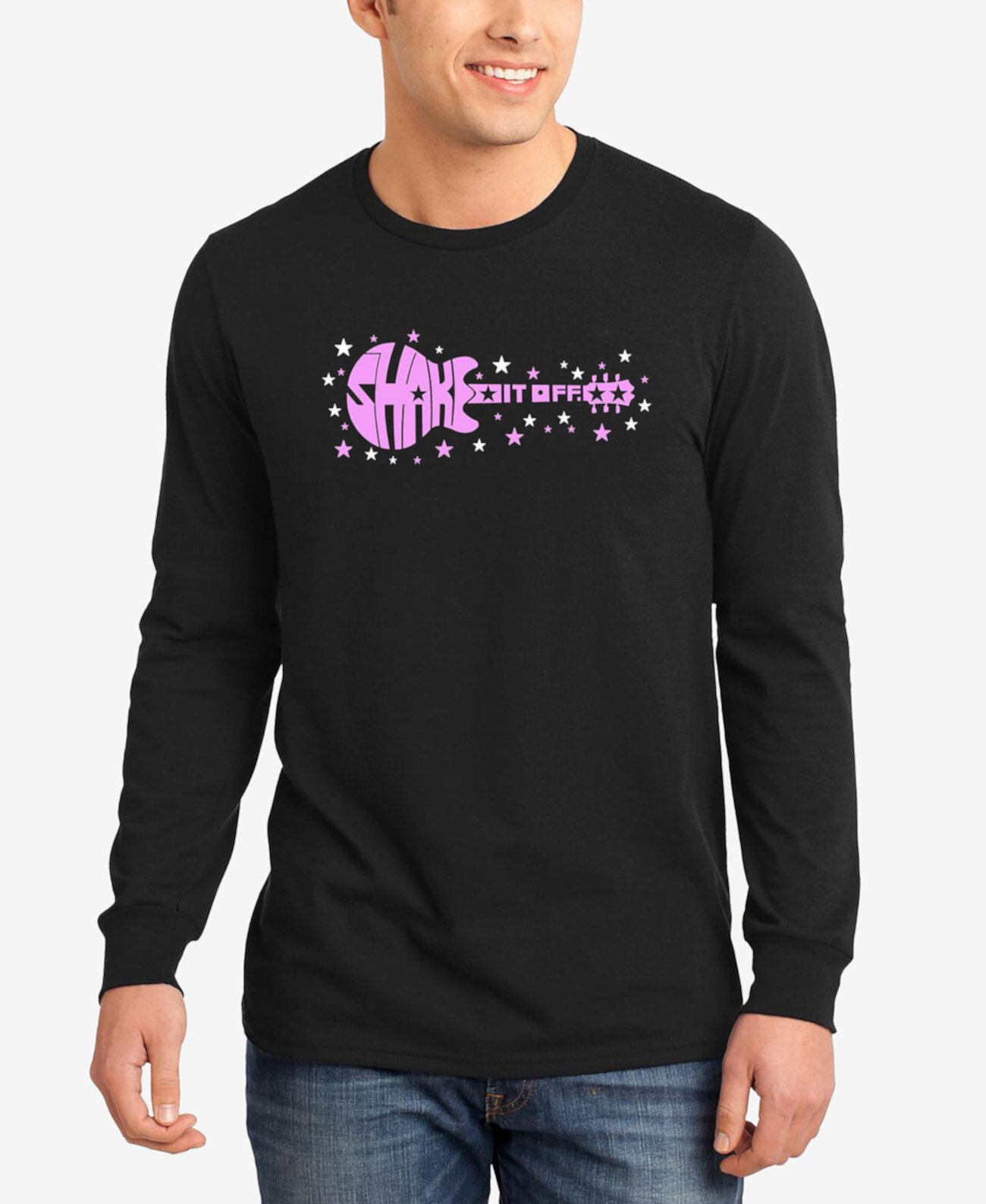 Мужская Футболка LA Pop Art Shake it Off Word Art Long Sleeve LA Pop Art