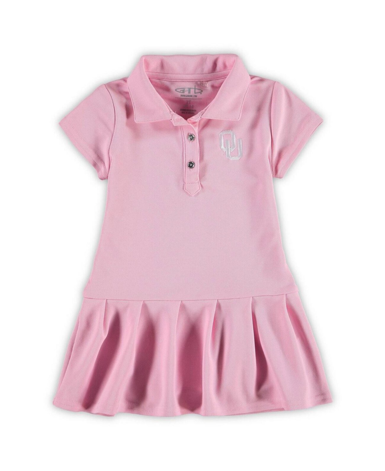 Розовое платье-поло с короткими рукавами и рукавами Caroline для маленьких девочек Oklahoma Earlys Caroline Garb