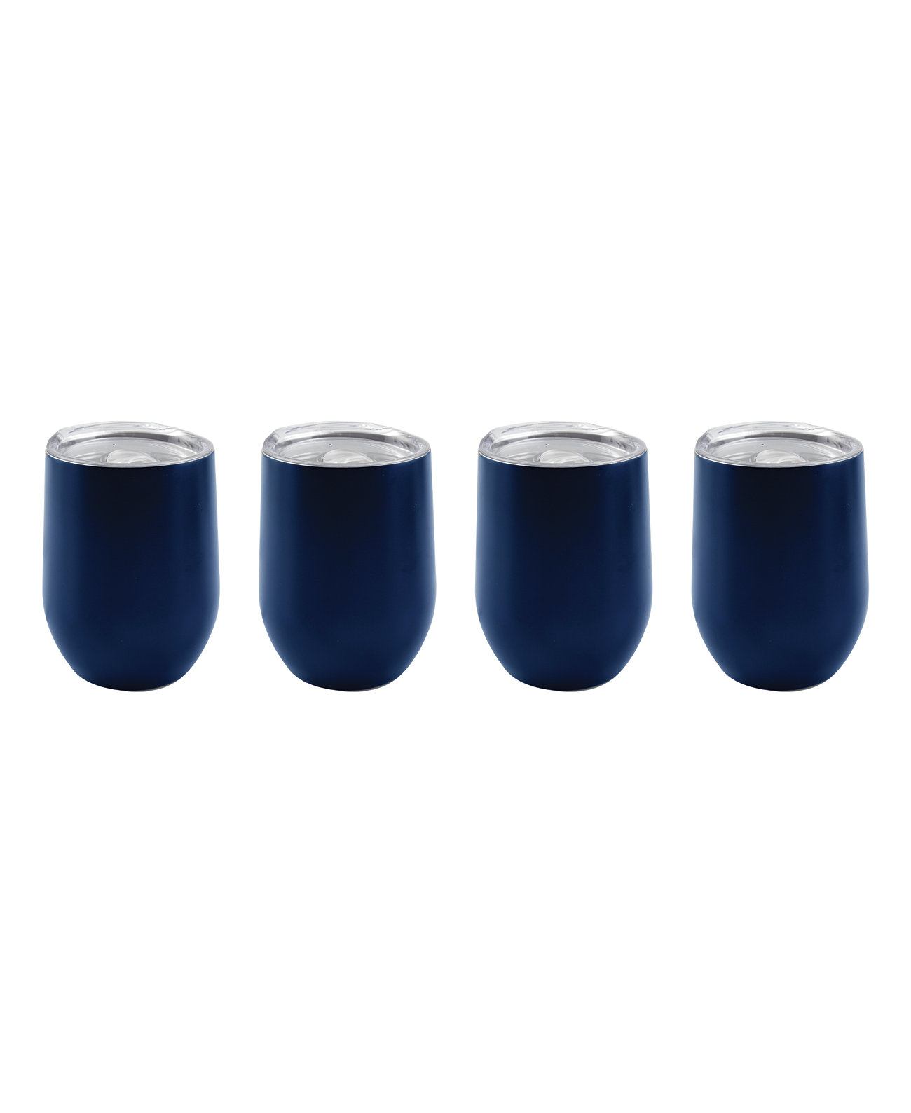Изолированные темно-синие бокалы для вина на 12 унций, набор из 4 шт. Cambridge