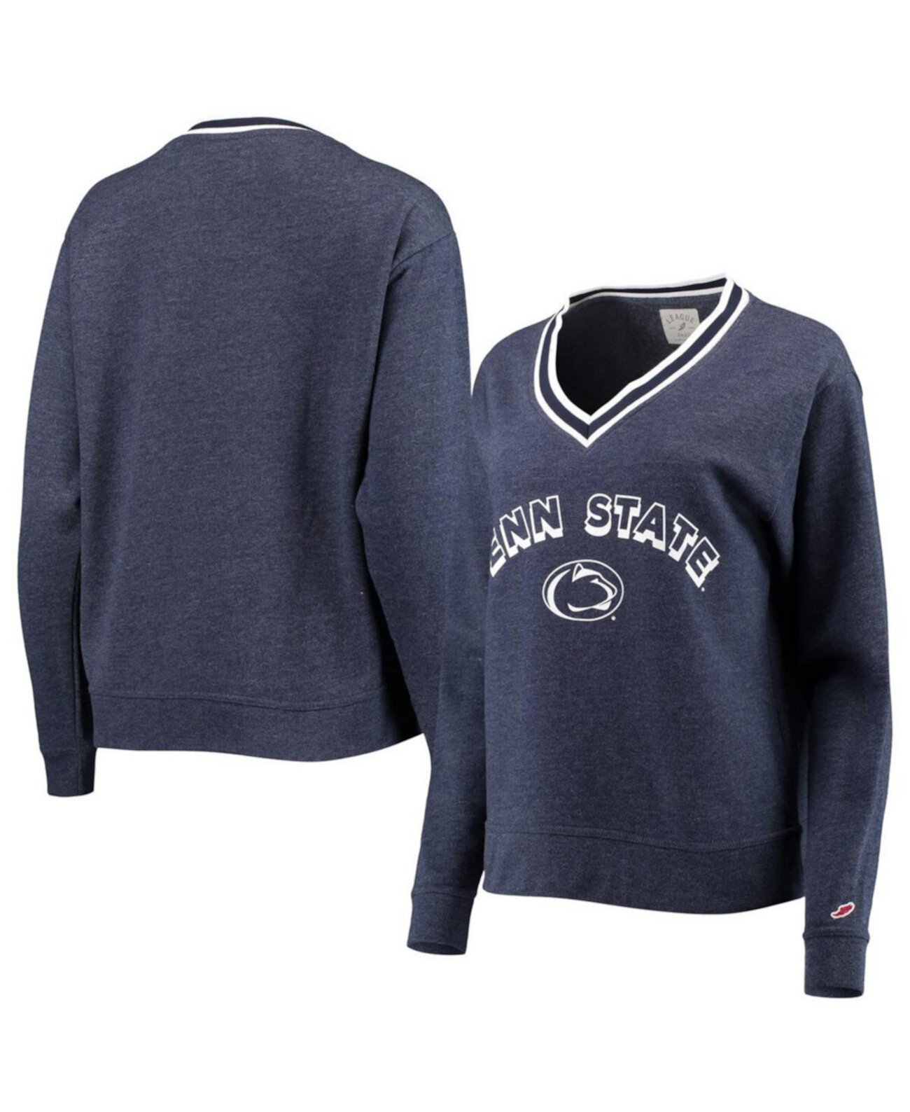 Женский темно-синий пуловер с v-образным вырезом Penn State Nittany Lions Victory Springs League Collegiate Wear