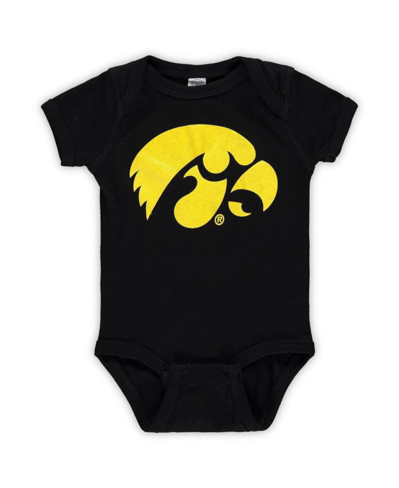 Мальчиковое и Девочковое Боди Two Feet Ahead Черное Iowa Hawkeyes Big Logo Two Feet Ahead