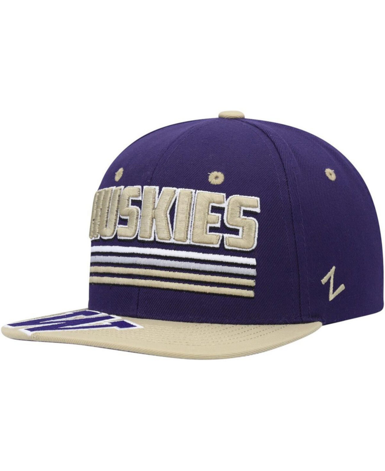 Фиолетовый и золотой Washington Huskies для больших мальчиков и девочек представляют подходящую шляпу Snapback Zephyr