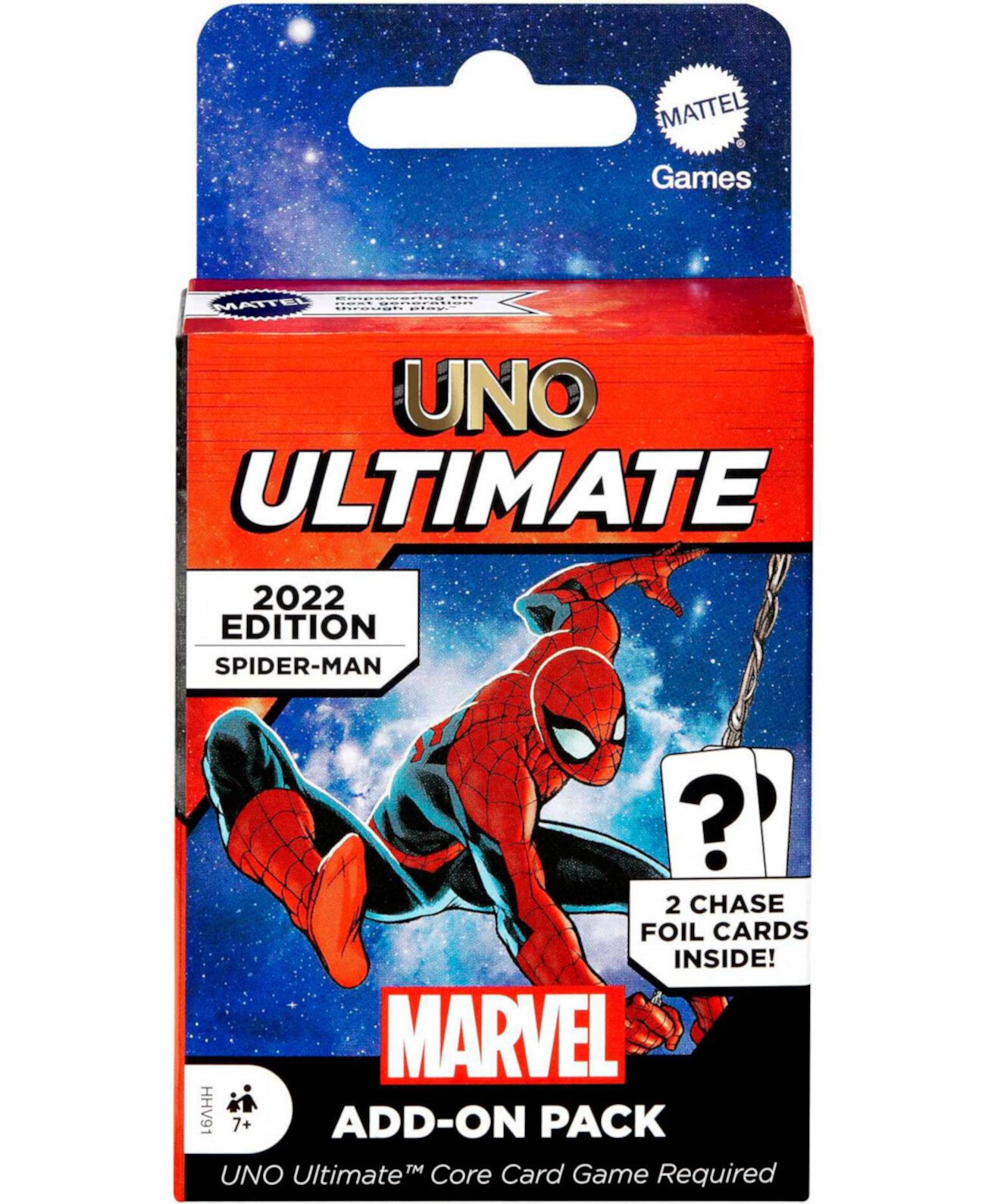 Заказать Другие игрушки и игры Дополнительный пакет UNO Ultimate Marvel с  коллекционной колодой Человека-паука Mattel, цвет - многоцветный, по цене  860 рублей на маркетплейсе Usmall.ru