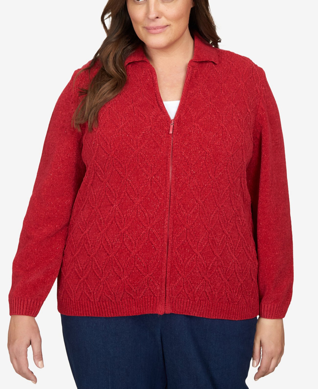 Женский Кардиган Alfred Dunner Plus Size Classics Alfred Dunner