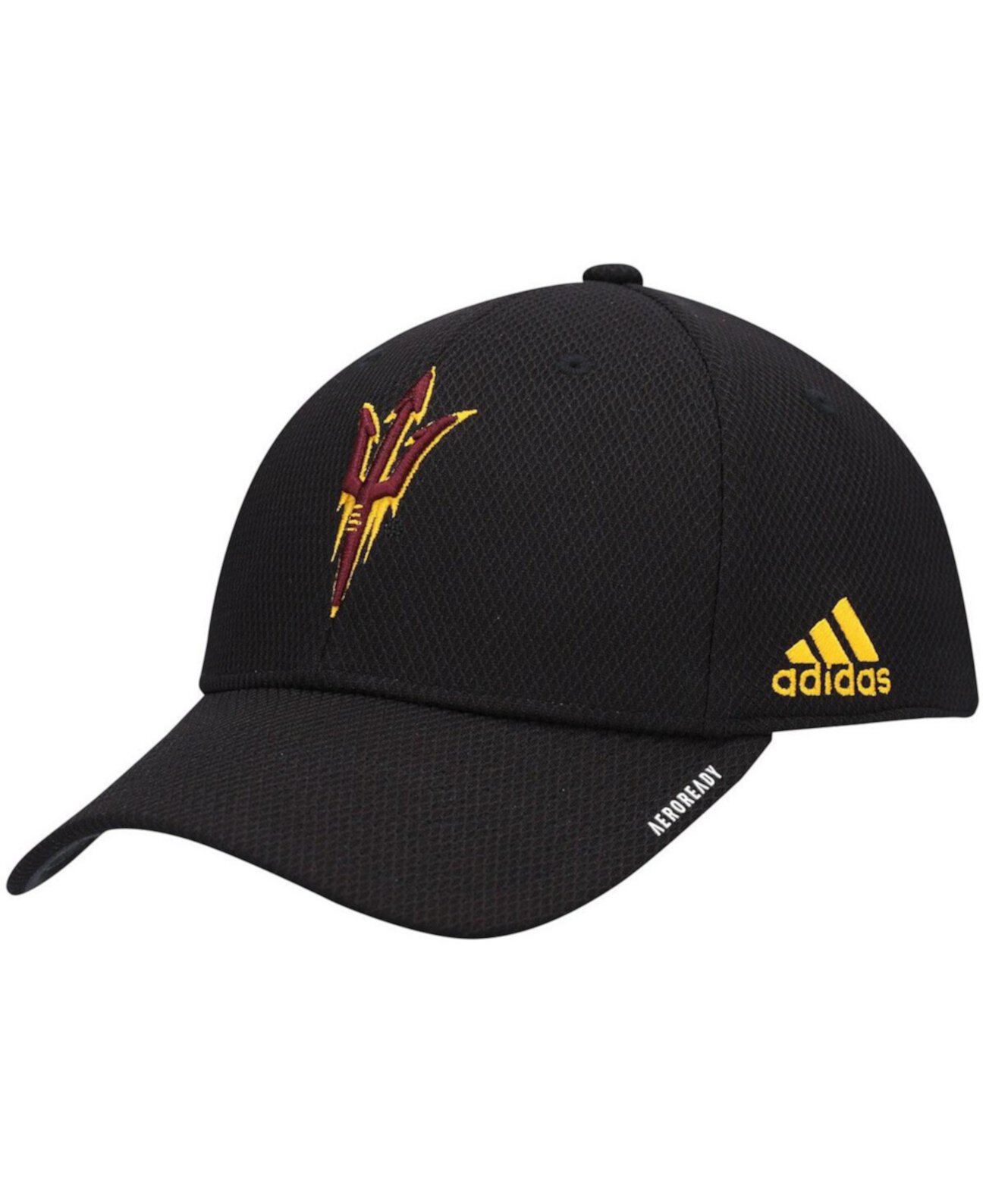 Мужская черная кепка AEROREADY Flex Hat Sun Devils 2021 Arizona State Sun Devils Sideline Coaches Adidas