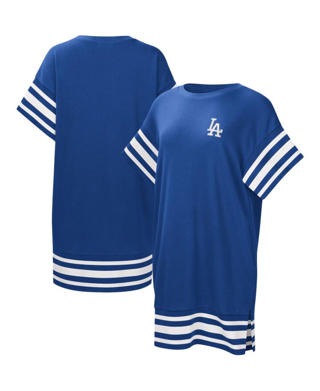 Женское платье-футболка с каскадом Royal Los Angeles Dodgers Touch