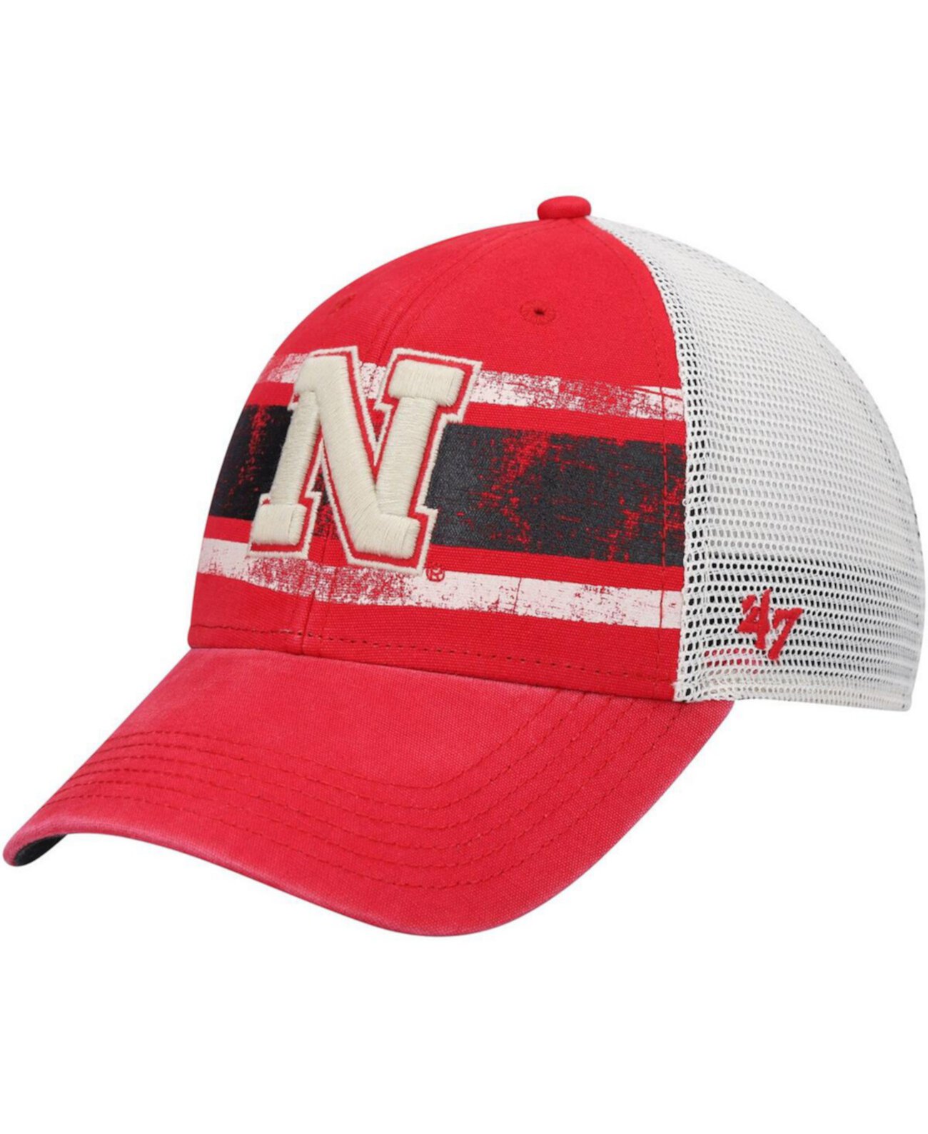 Мужская ало-белая кепка Nebraska Huskers Interlude MVP Trucker Snapback '47 Brand