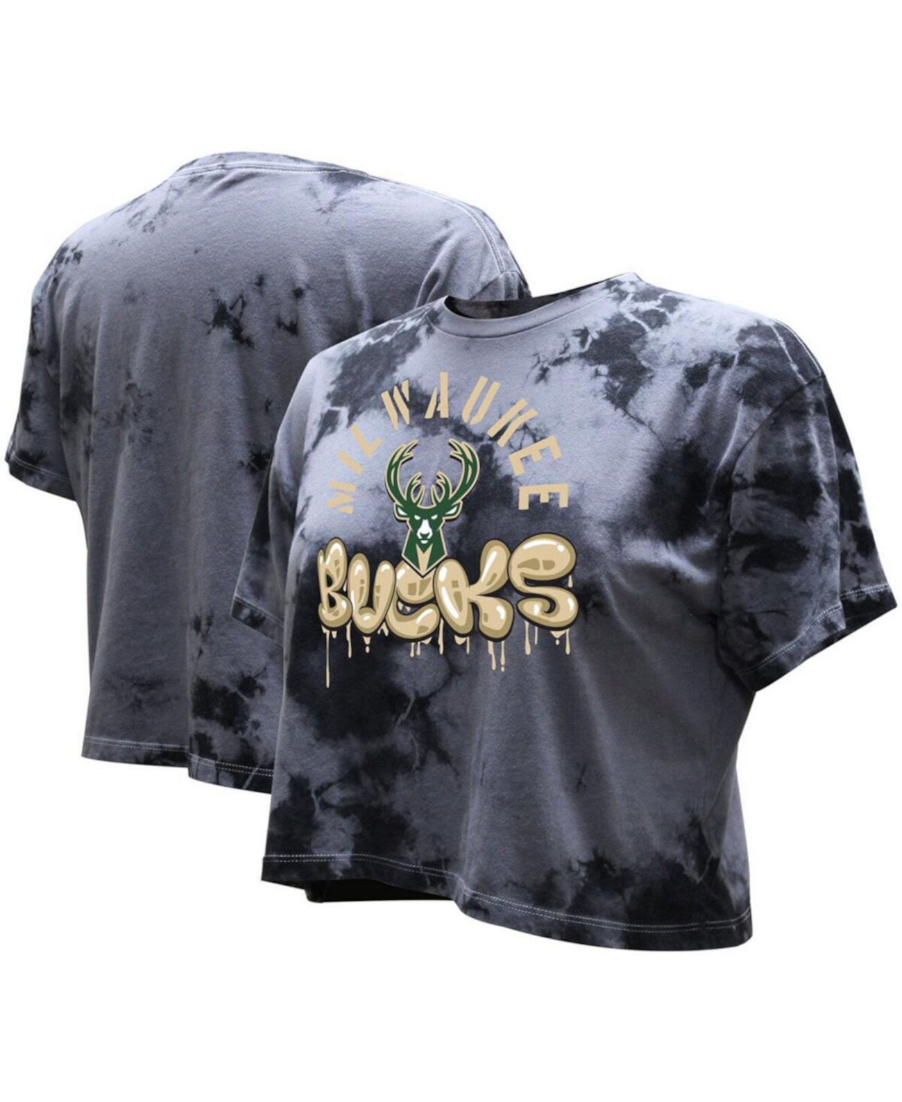 Женская Джерси Stadium Essentials Dark Crystal Washed Crop T-shirt Milwaukee Bucks Stadium Essentials