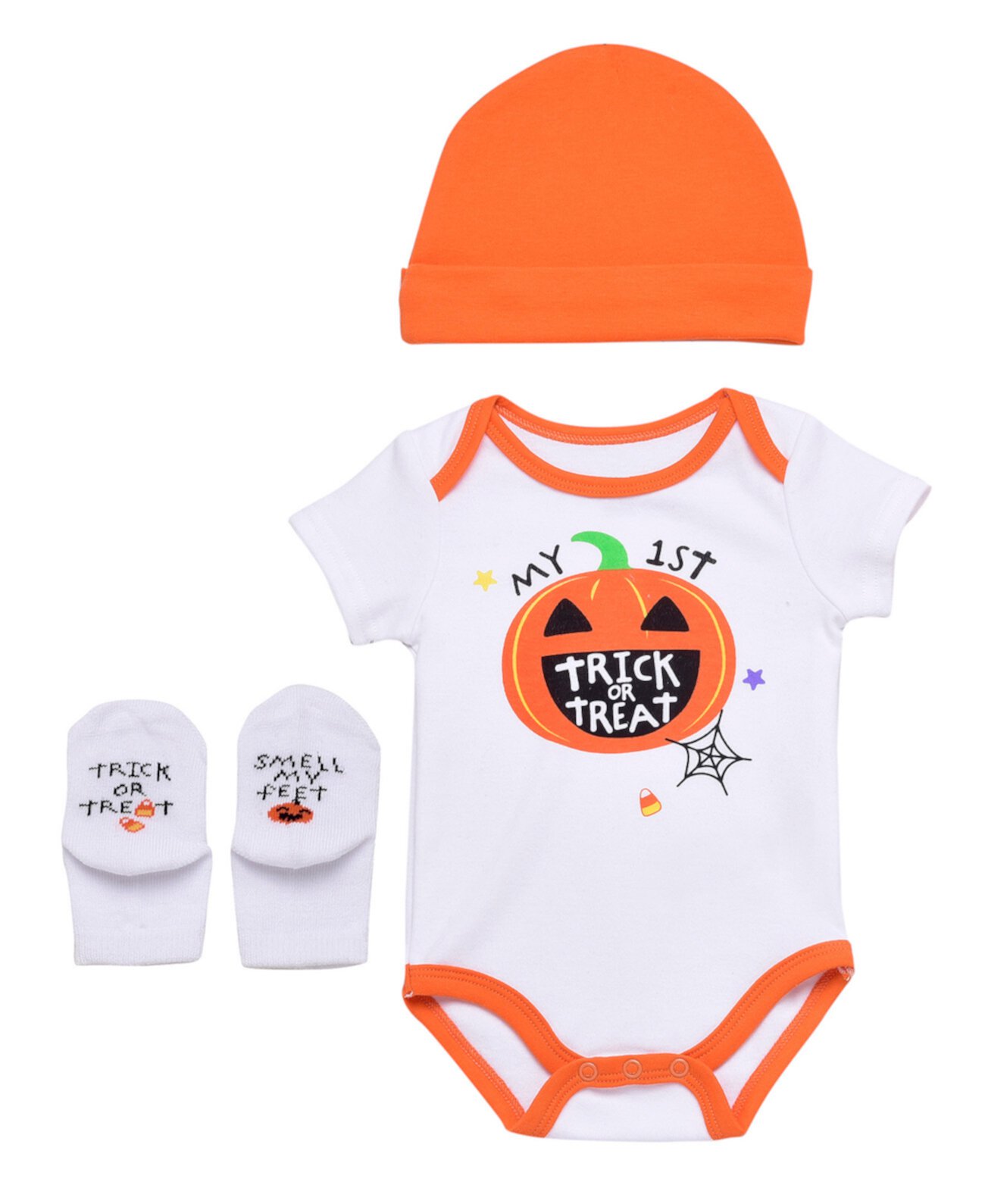 Боди, шапка и носки на Хэллоуин для мальчиков и девочек, комплект из 3 предметов Baby Starters