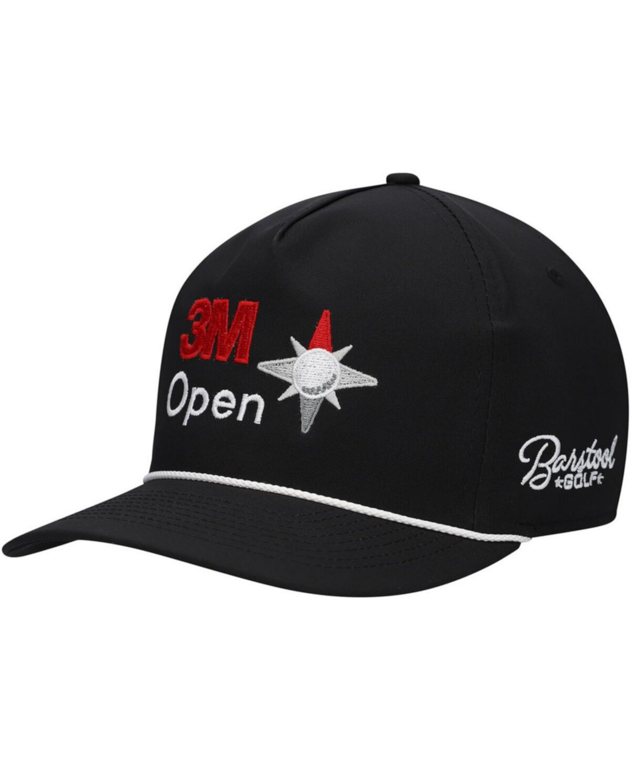 Мужская черная кепка 3M с открытой веревкой Snapback Barstool Golf