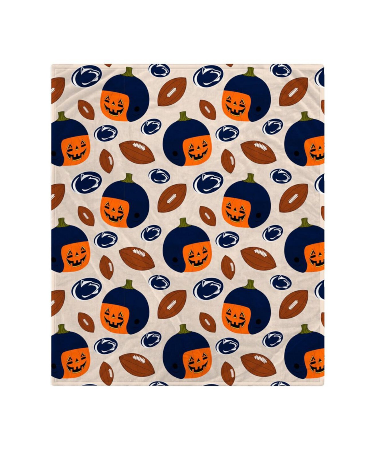 Флисовое одеяло с тыквенным шлемом Penn State Nittany Lions размером 60 x 70 дюймов Pegasus Home Fashions