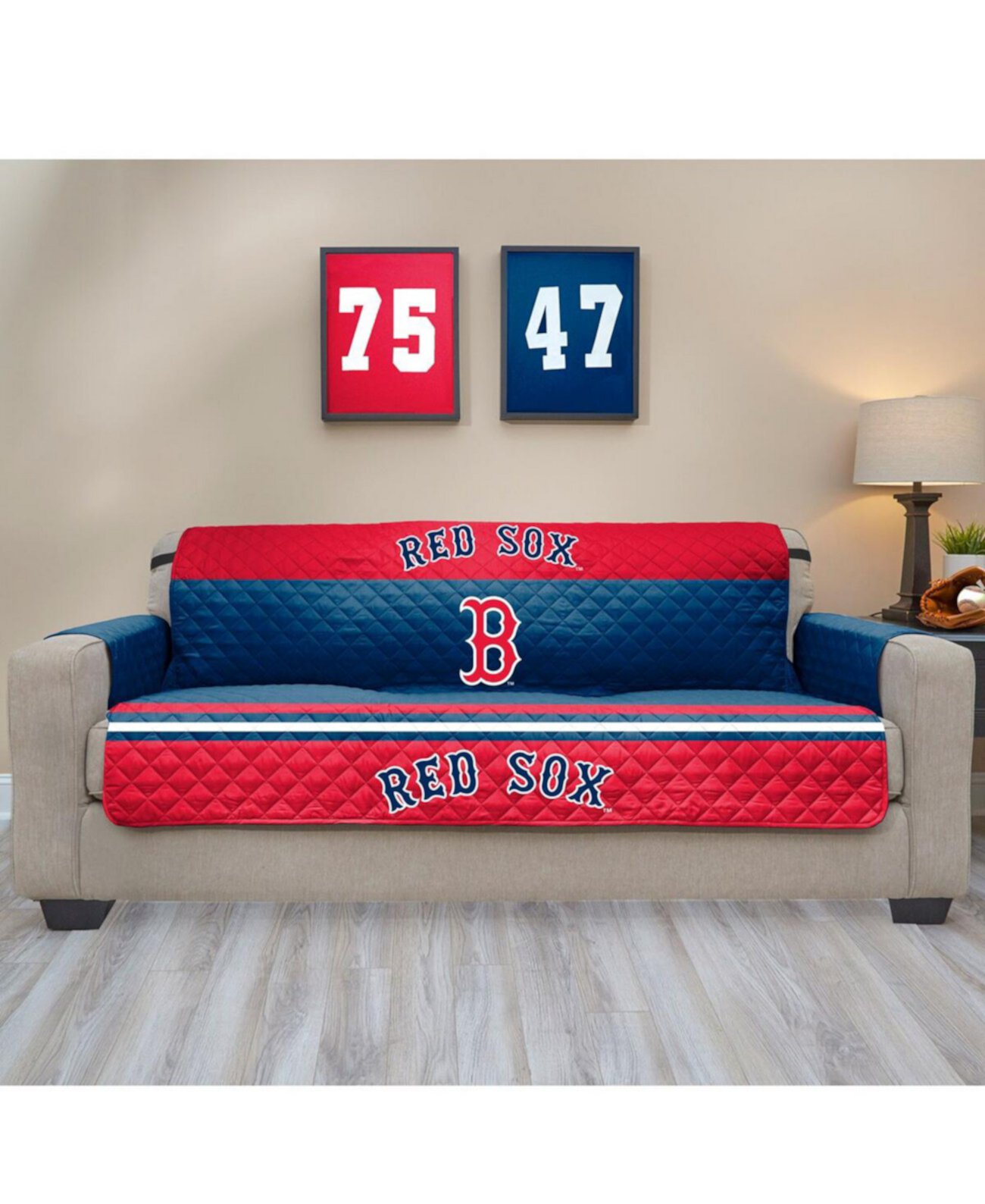 Синий - Защитная пленка для дивана Boston Red Sox Pegasus Home Fashions