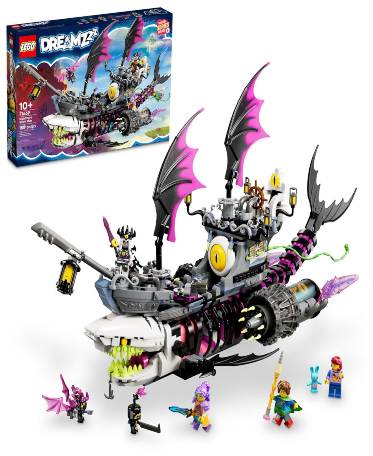 DREAMZzz 71469 Набор игрушечных кораблей «Кошмарная акула» с минифигурками Матео, Иззи и Новы Lego