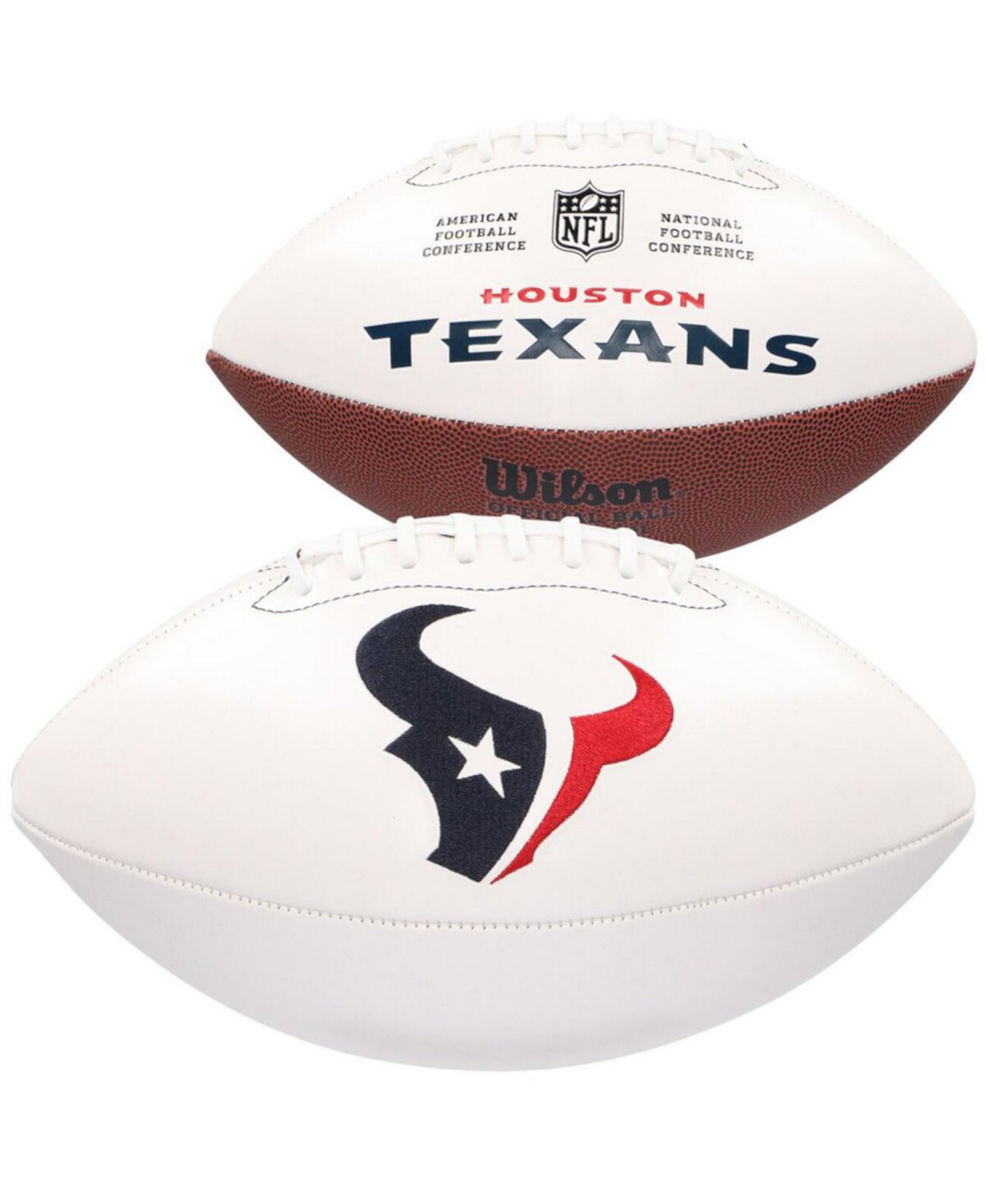 Коллекционный футбольный мяч Houston Texans с белой панелью без подписи Wilson