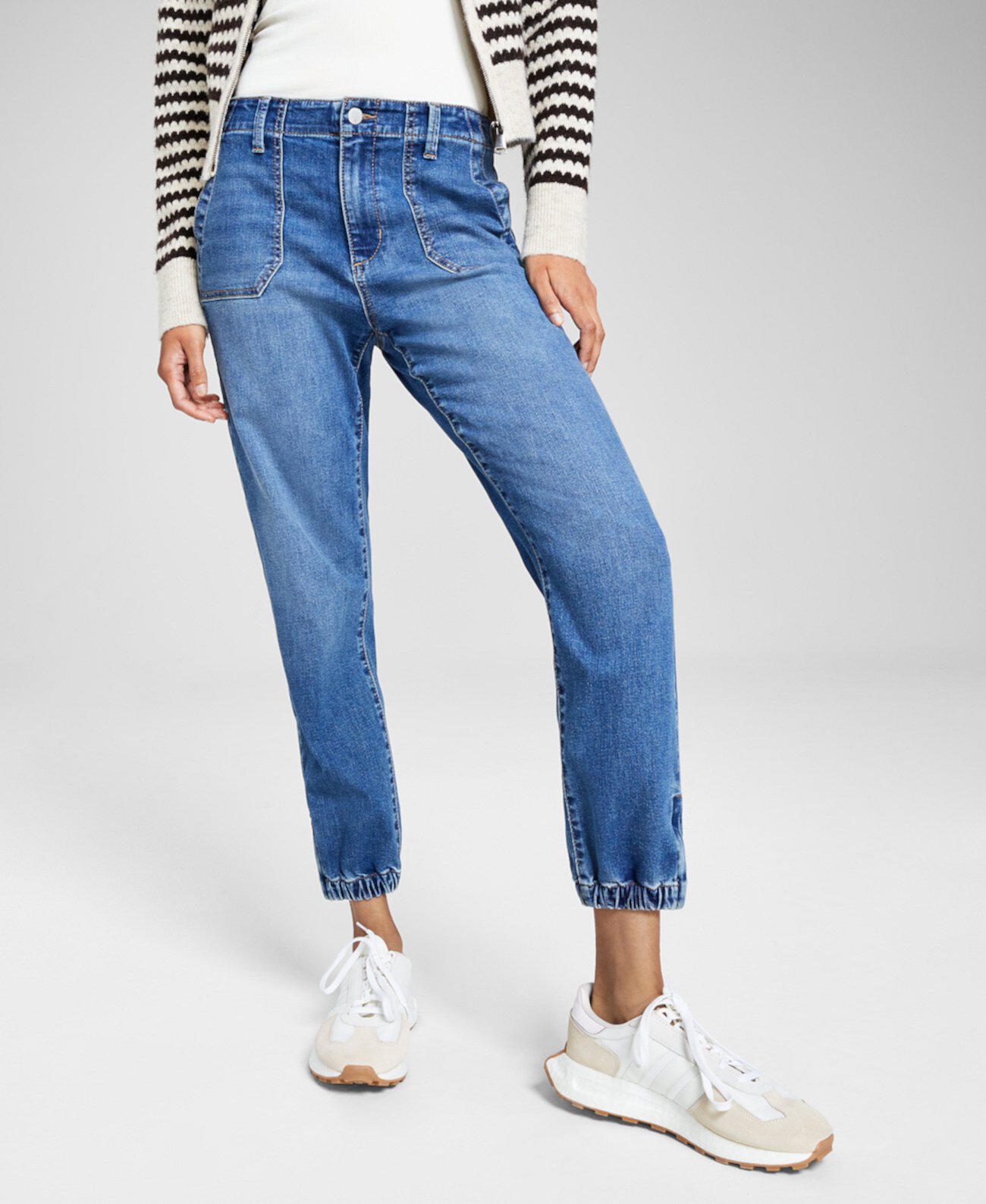 Petite Mid-Rise Jogger-Hem Jeans And Now This