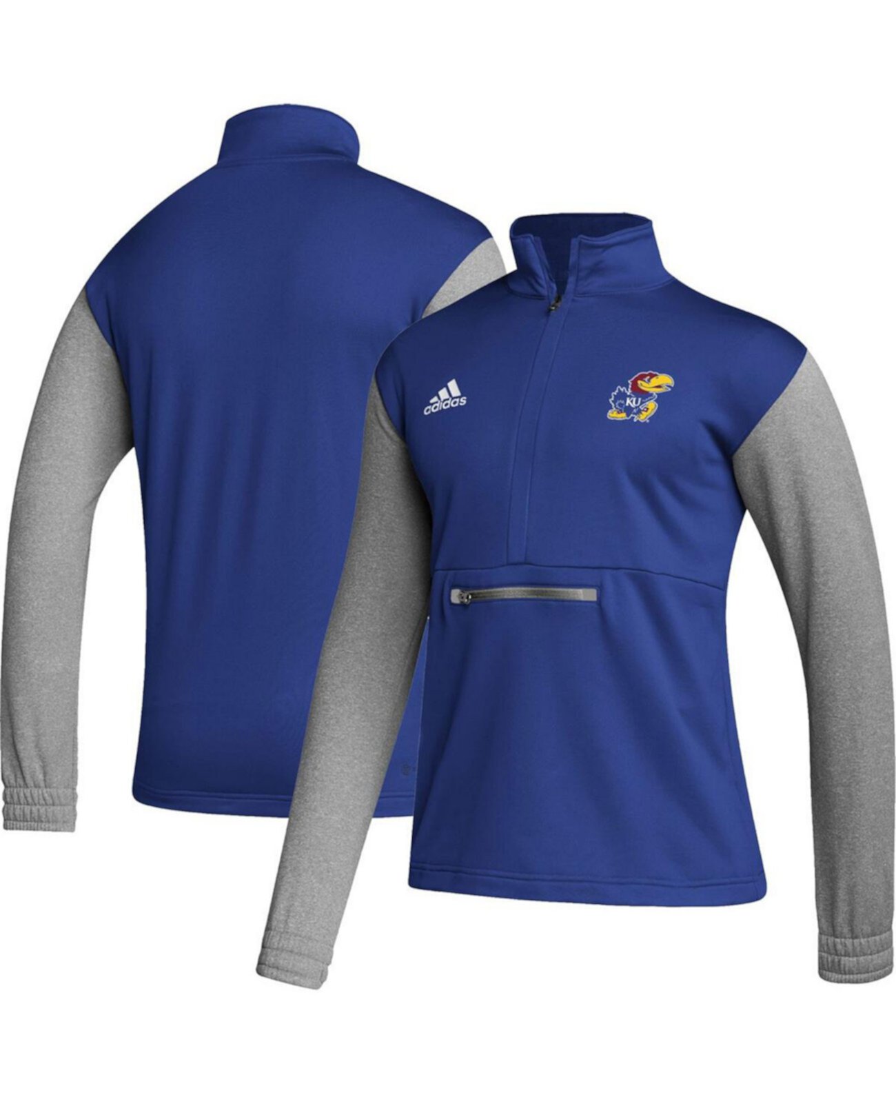 Мужская Толстовка Adidas Kansas Jayhawks AEROREADY Полукомбинезон Adidas