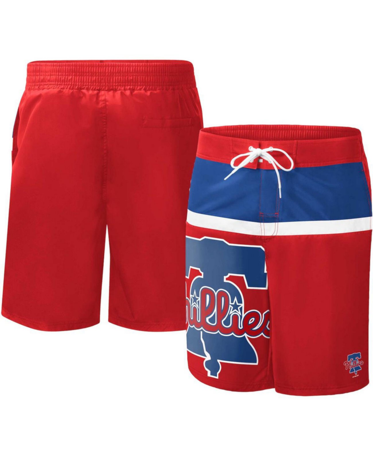 Мужские красные плавки Philadelphia Phillies с сетчатой подкладкой и эластичной талией Sea Wind G-III Sports