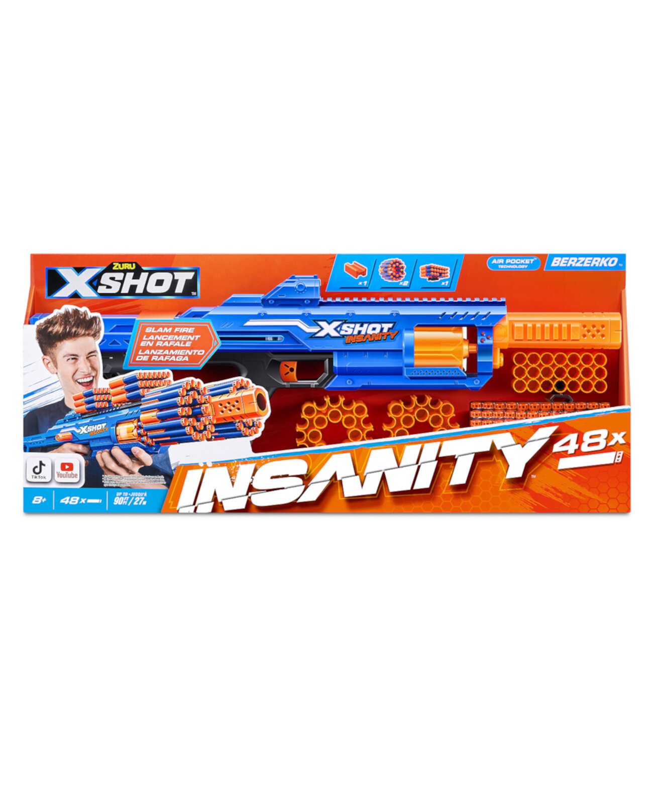 Insanity Series 1 Берзерко 8 выстрелов, 48 дротиков X-Shot