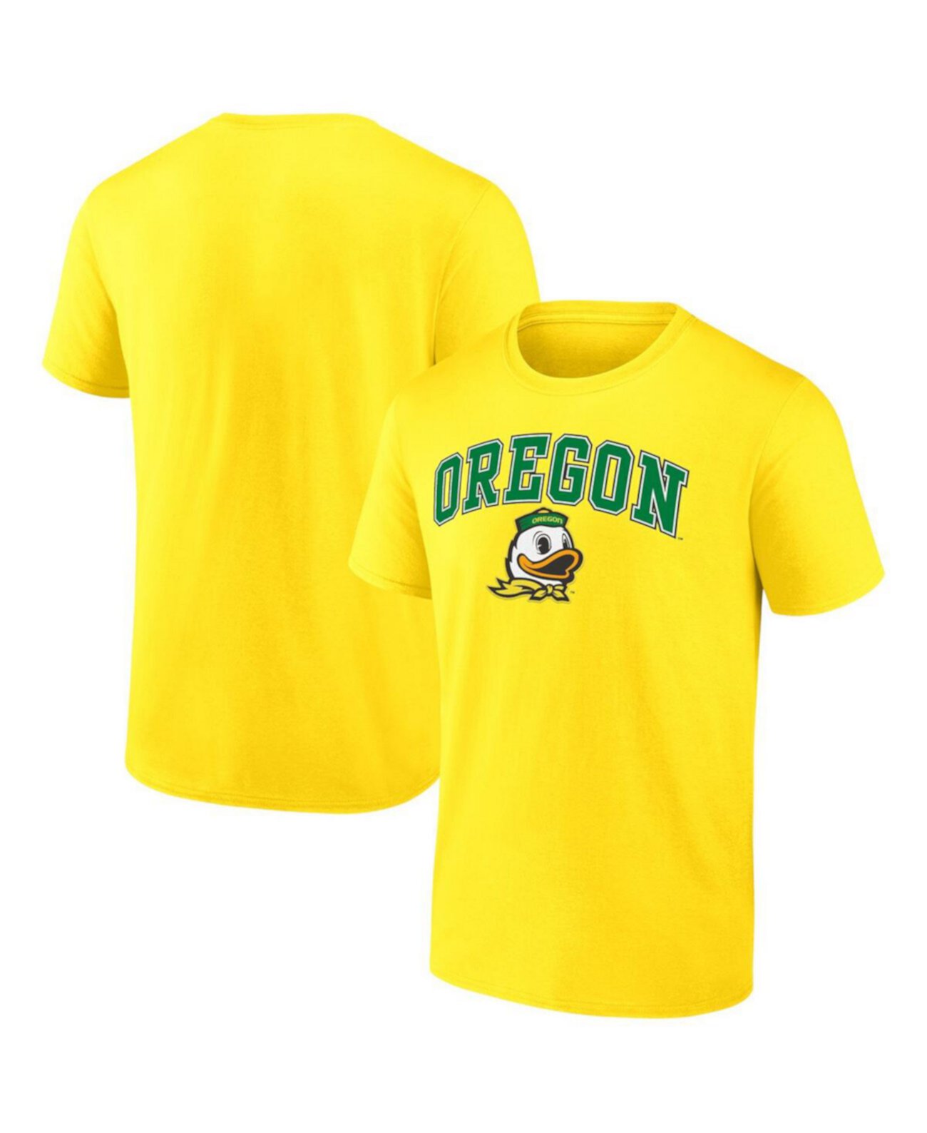 Мужская желтая футболка Oregon Ducks Campus Fanatics