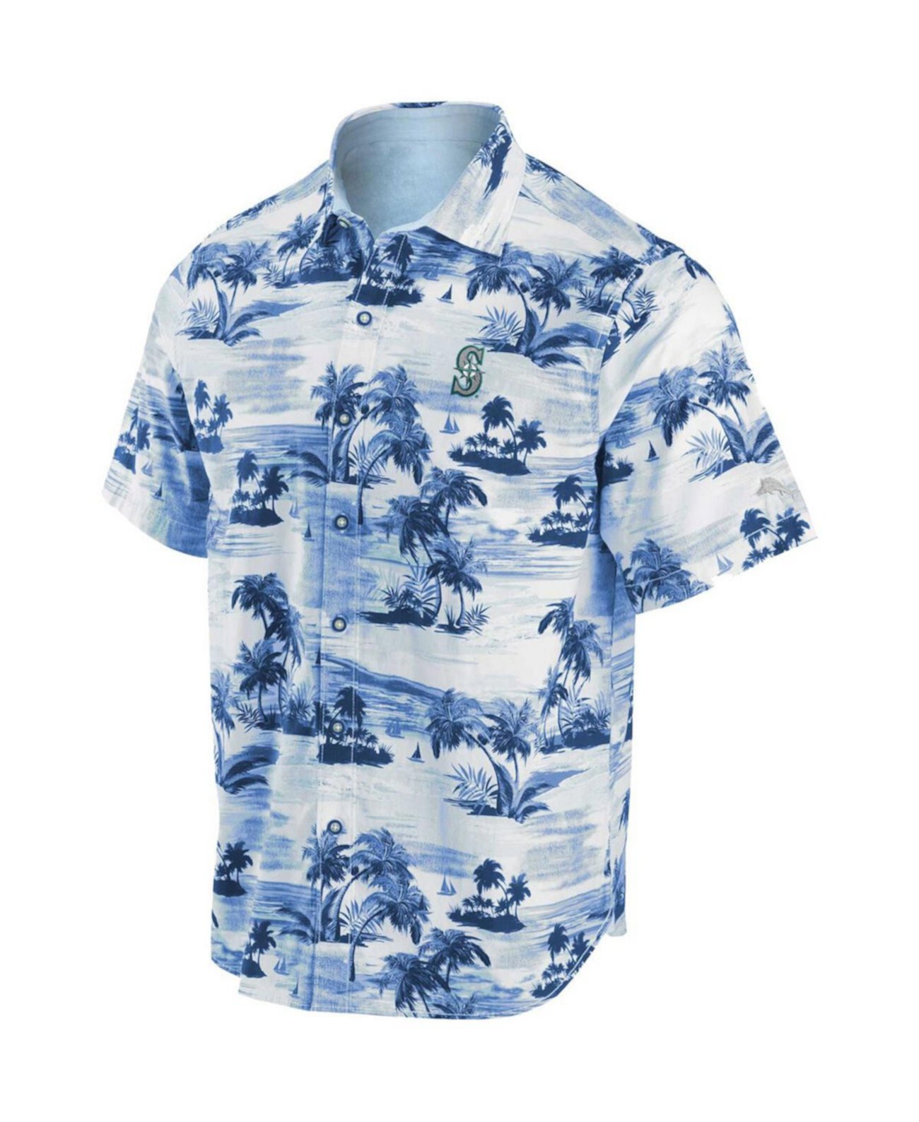 Seattle Mariners Tommy Bahama Baseball Bay Button-Up Shirt - Navy