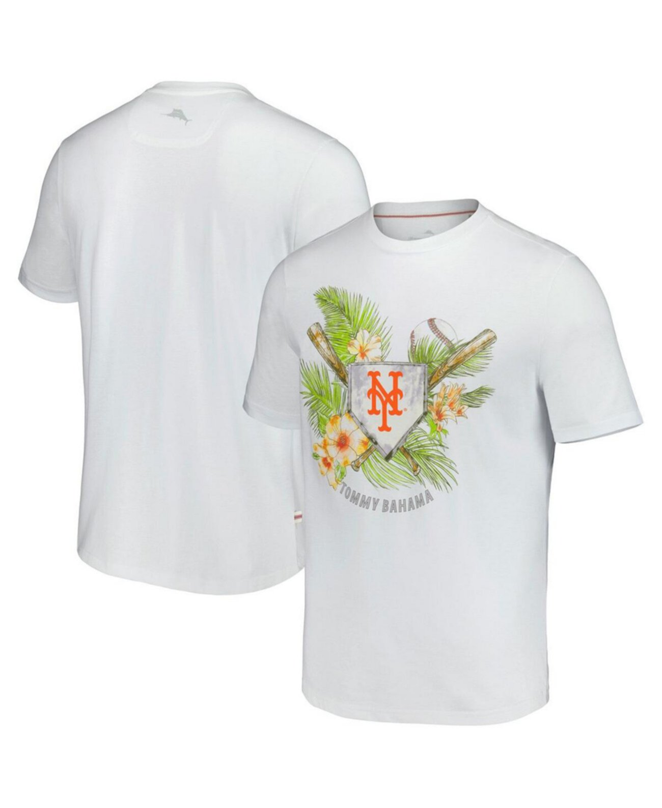 Мужская белая футболка New York Mets Island League Tommy Bahama