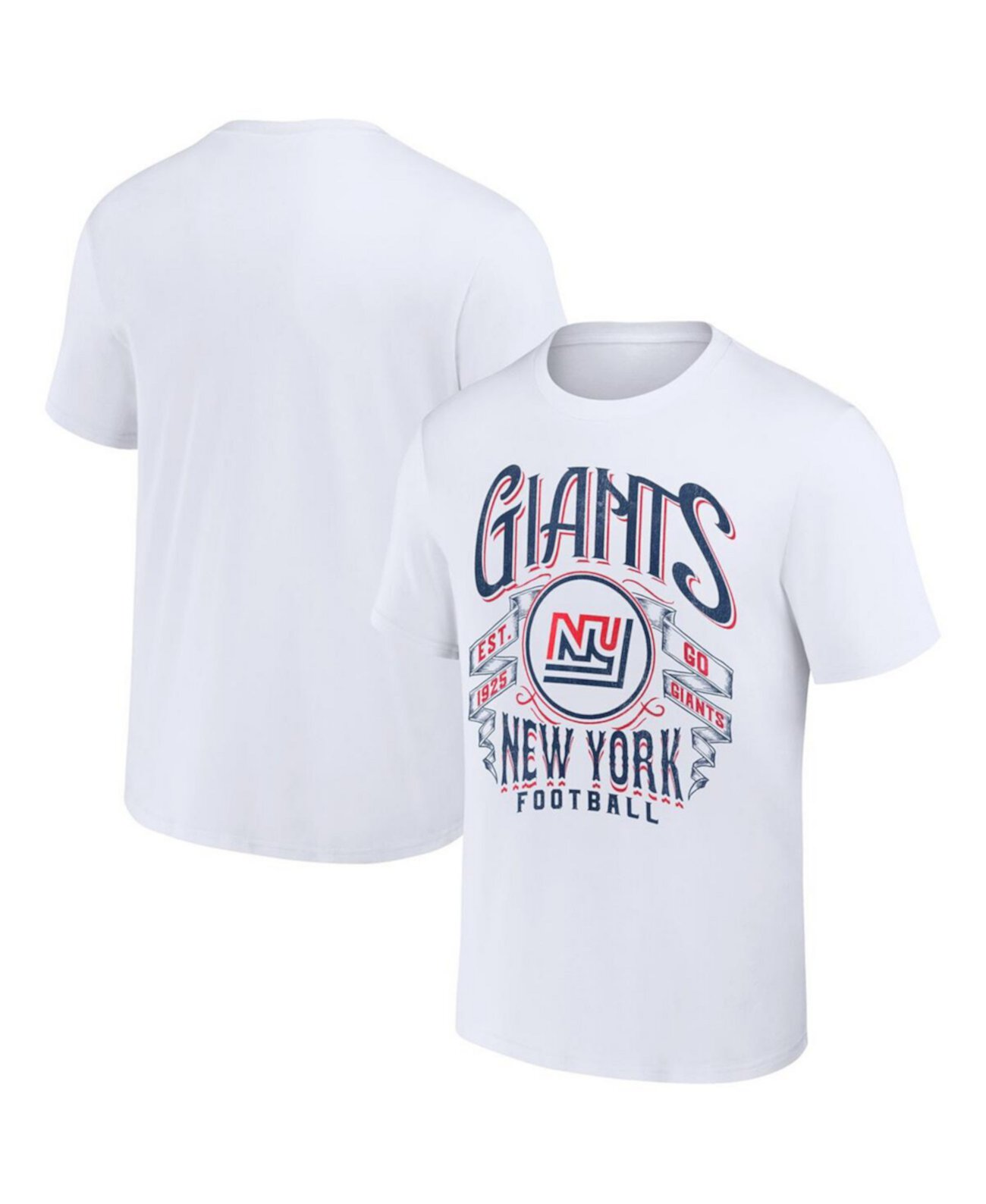 Мужская футбольная футболка в винтажном стиле NFL x Darius Rucker Collection от White New York Giants Fanatics