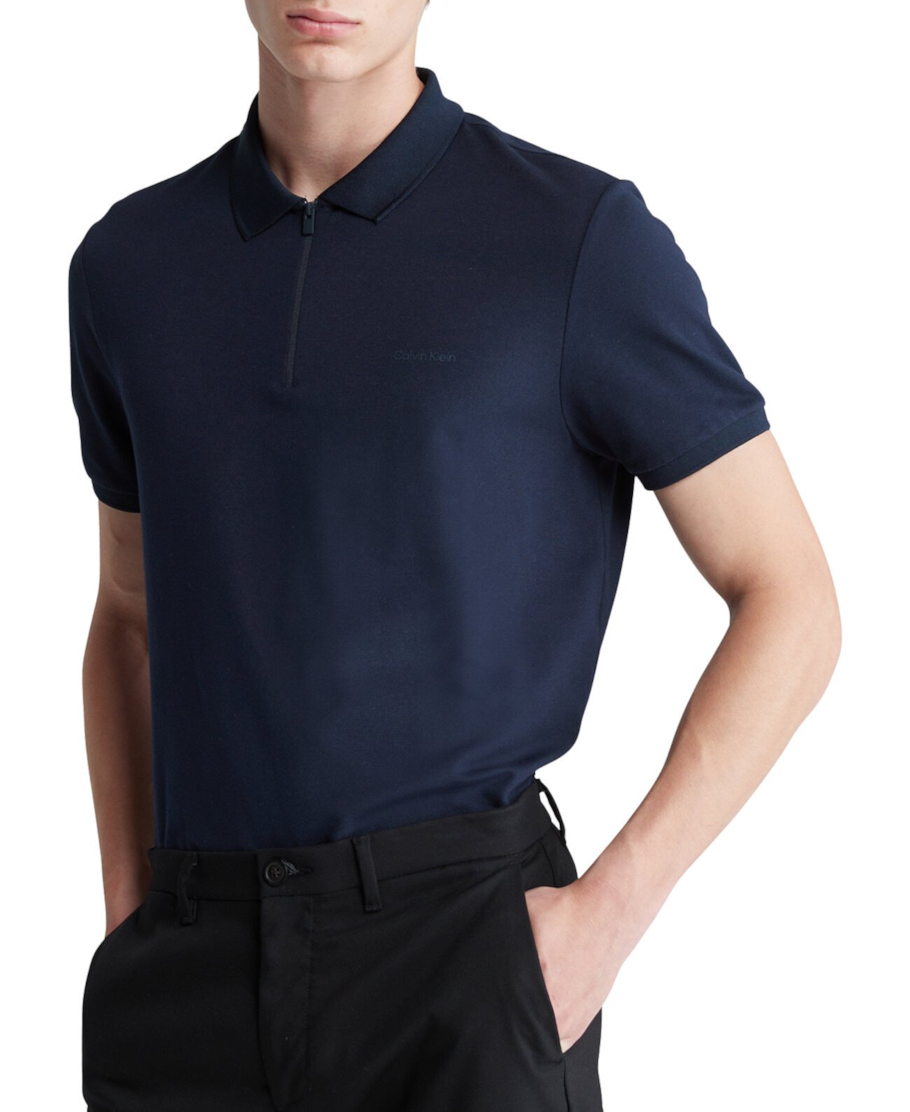 Мужская Повседневная рубашка Calvin Klein Athletic Tech Zip Polo Calvin Klein