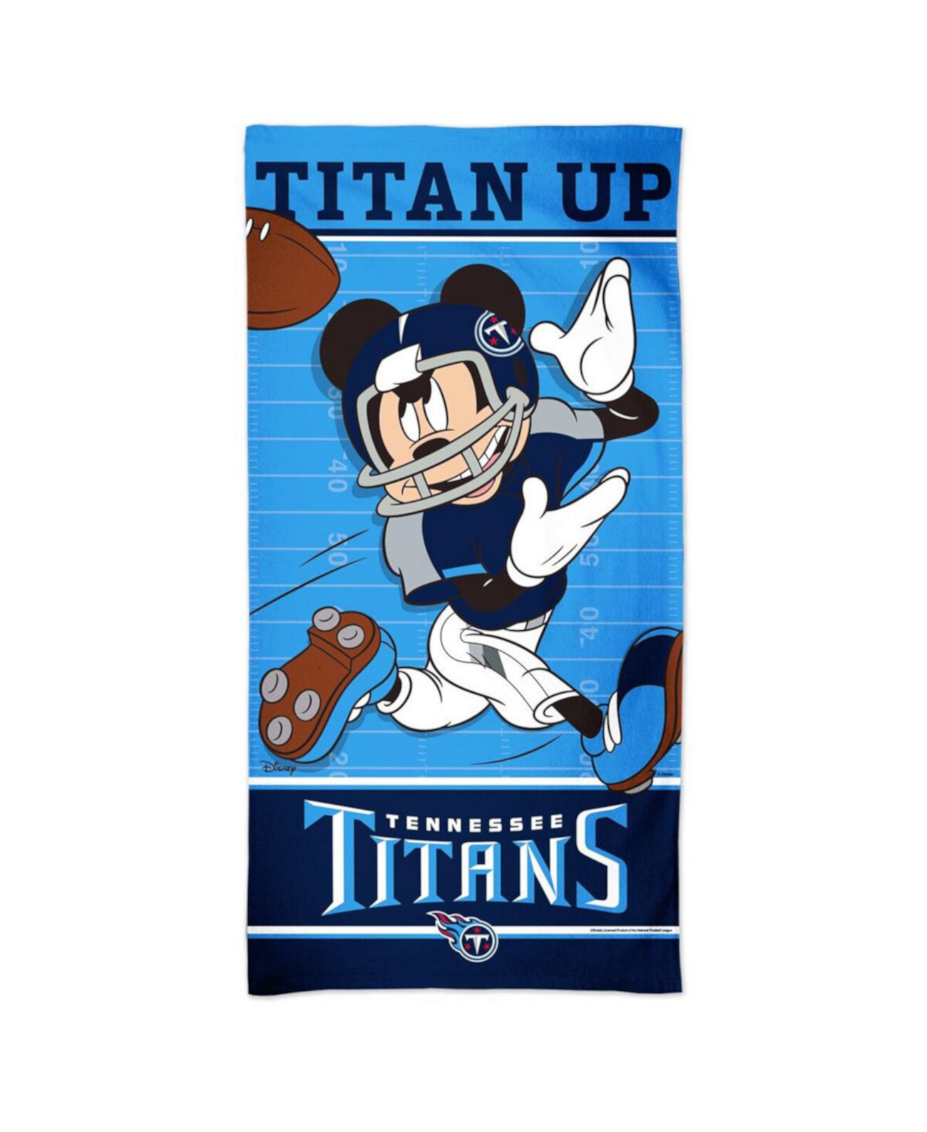 Пляжное полотенце Tennessee Titans 76 см x 152 см с графикой Disney, 100% полиэстер и хлопок Wincraft